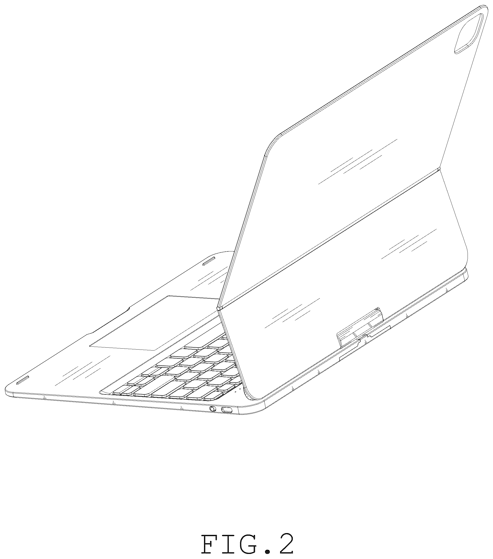 Patent USD1043694 Figure 2 – Wireless keyboard for tablet