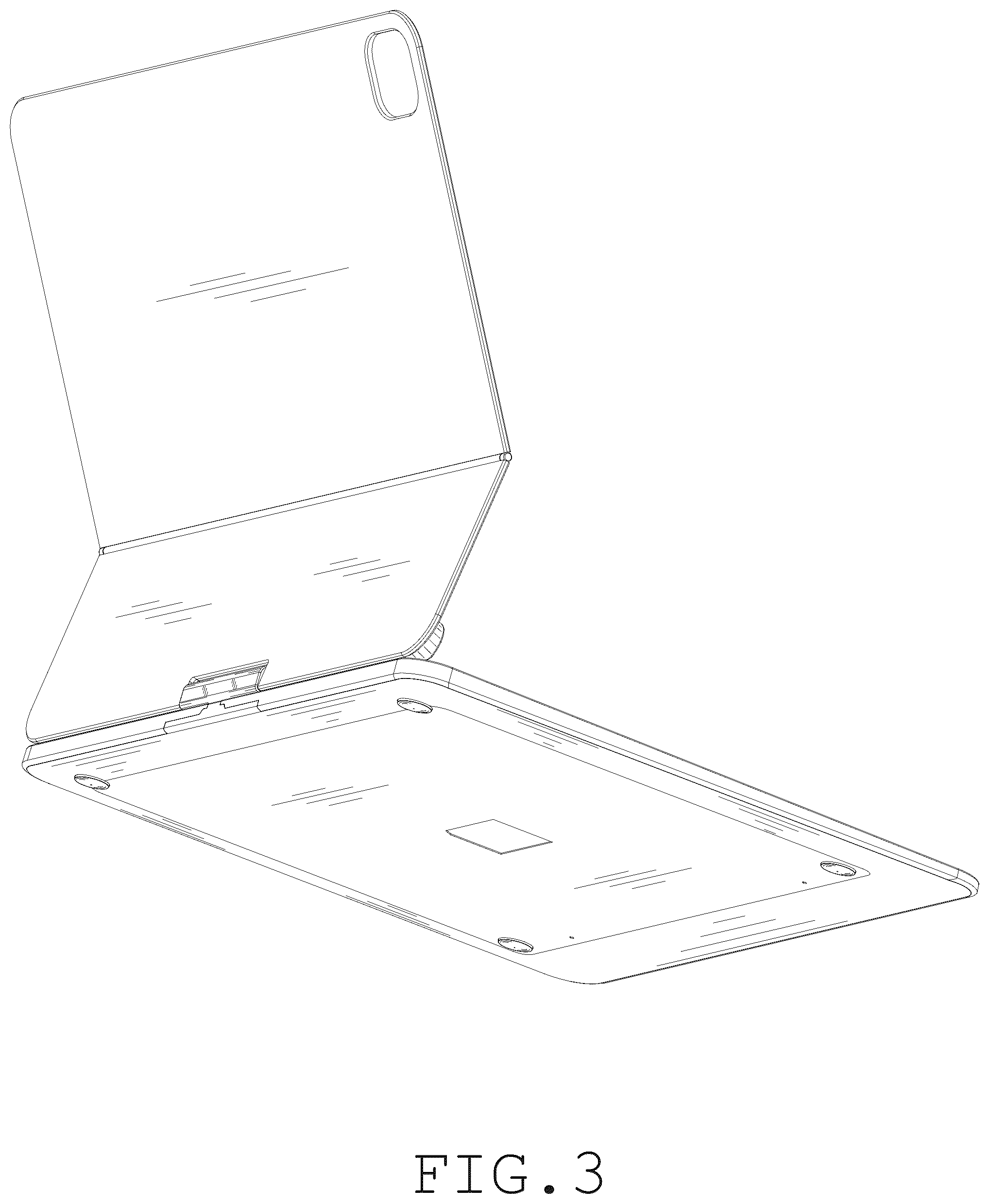 Patent USD1043694 Figure 3 – Wireless keyboard for tablet