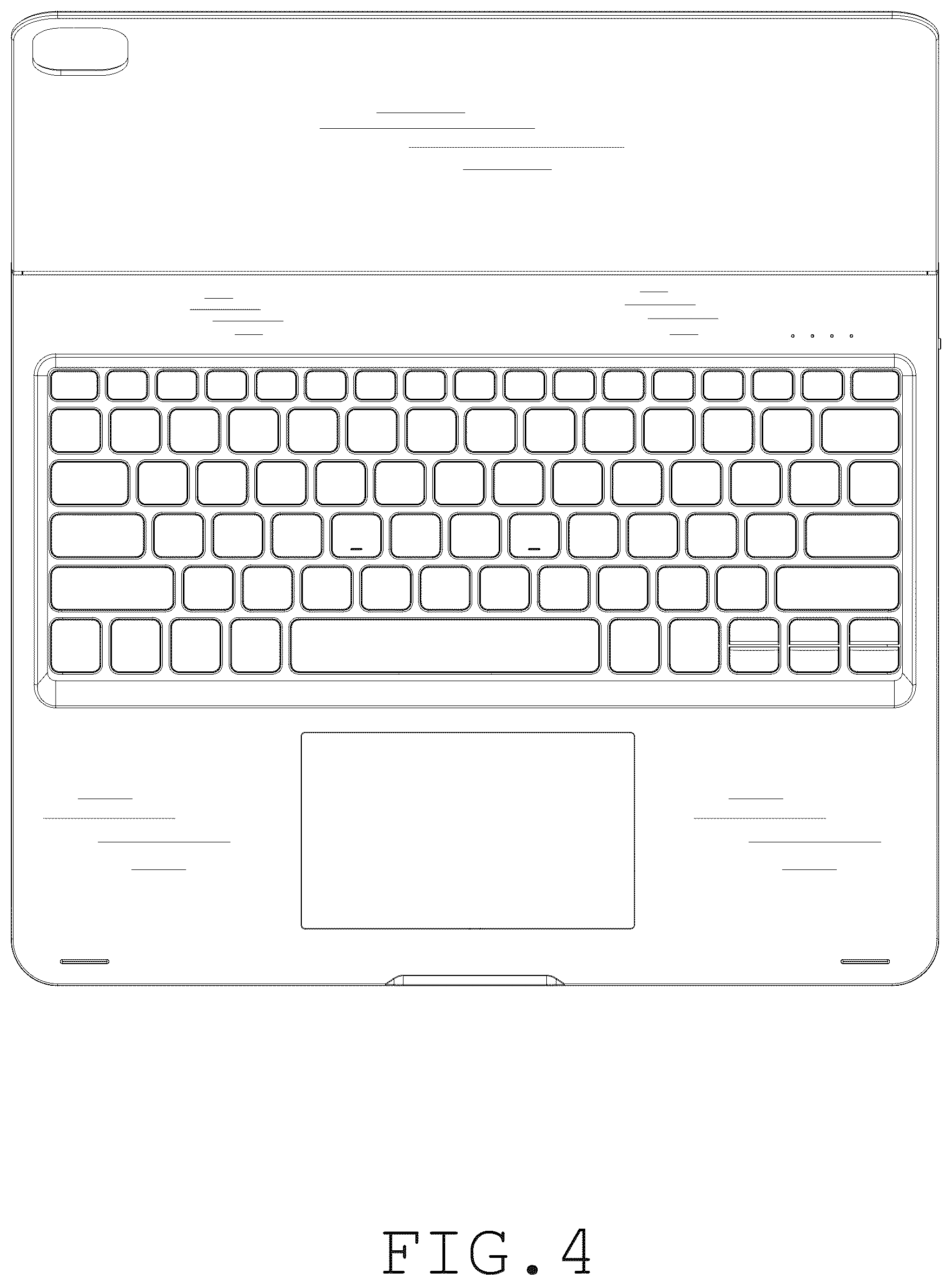 Patent USD1043694 Figure 4 – Wireless keyboard for tablet