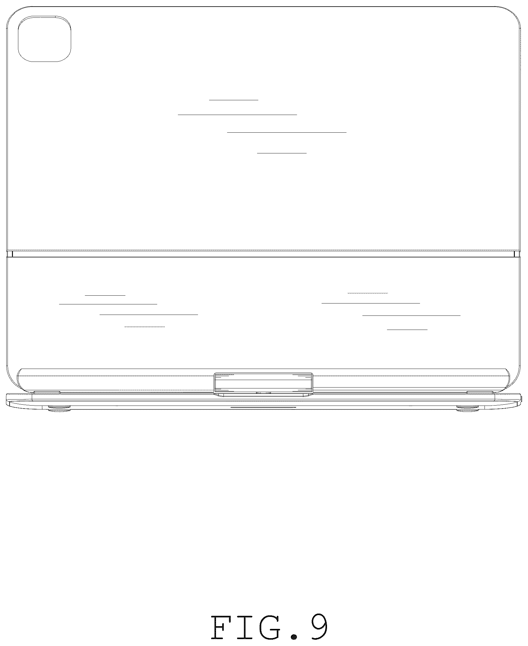 Patent USD1043694 Figure 9 – Wireless keyboard for tablet