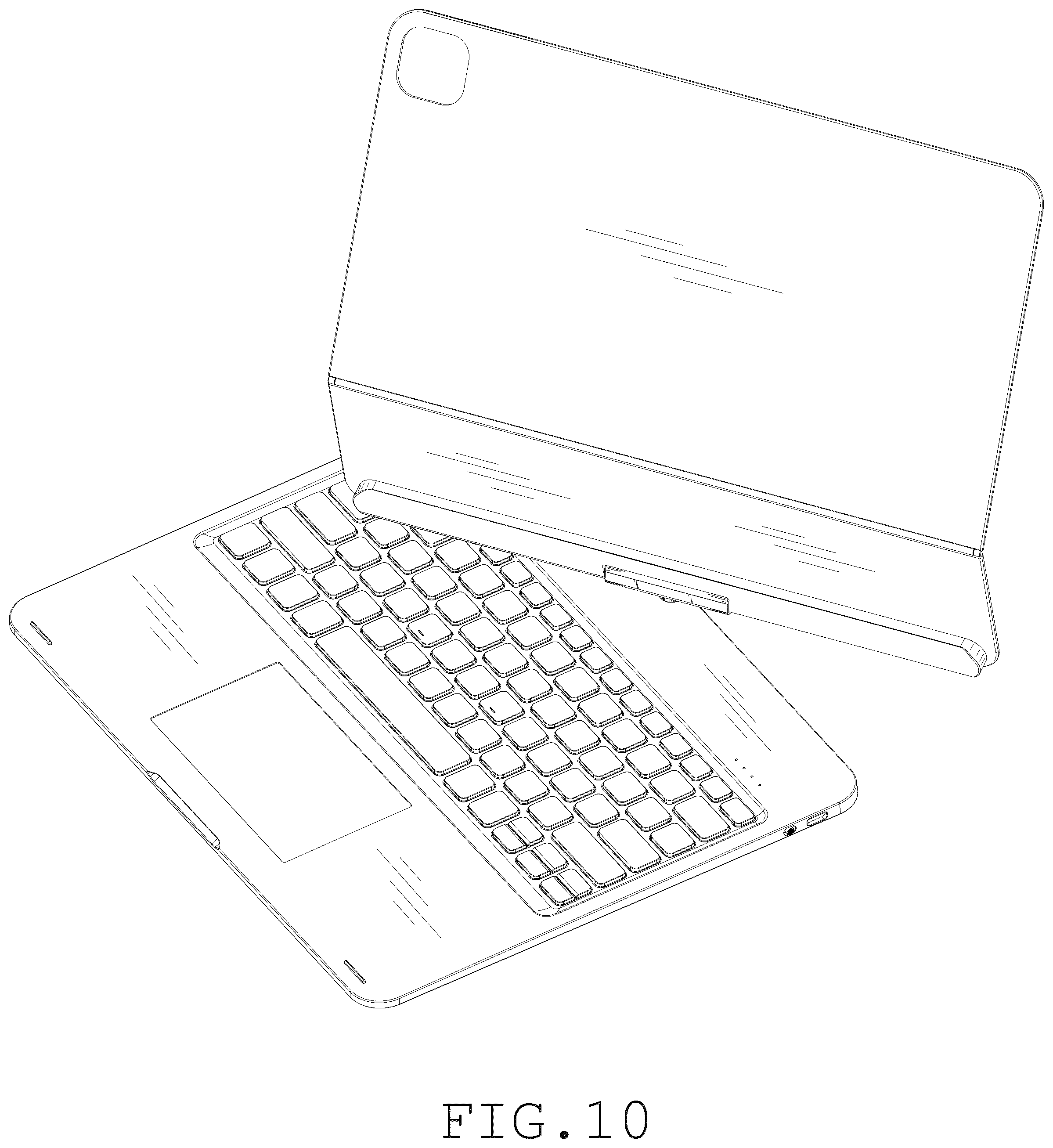 Patent USD1043694 Figure 10 – Wireless keyboard for tablet