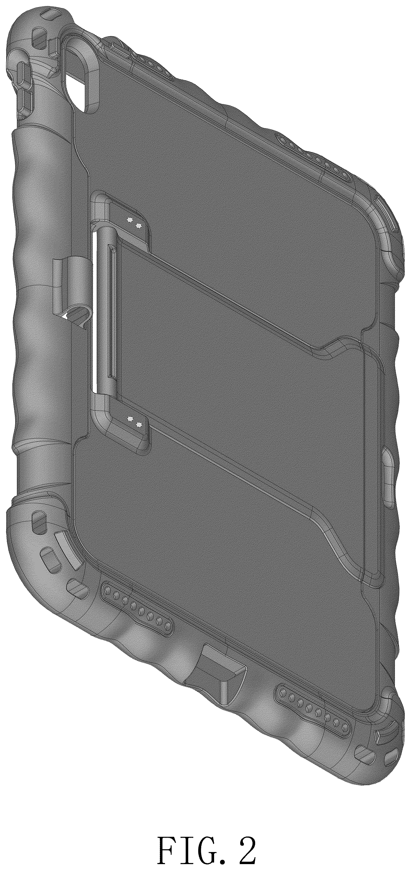 Patent USD1043695 Figure 2 – Protective case for tablet