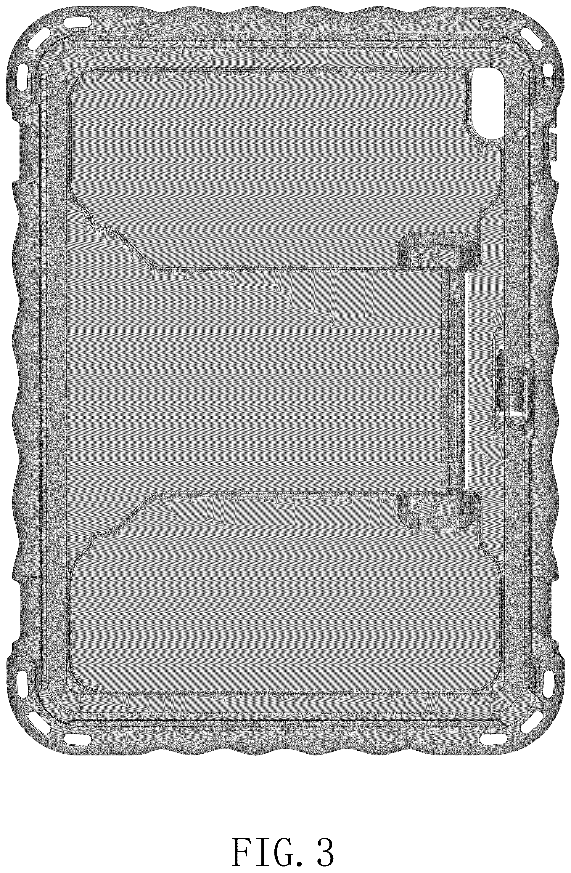 Patent USD1043695 Figure 3 – Protective case for tablet