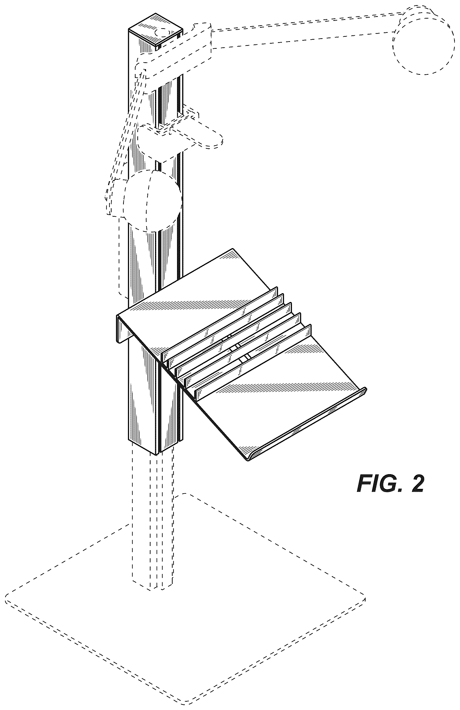 Patent USD1043701 Figure 2 – Computer device support stand