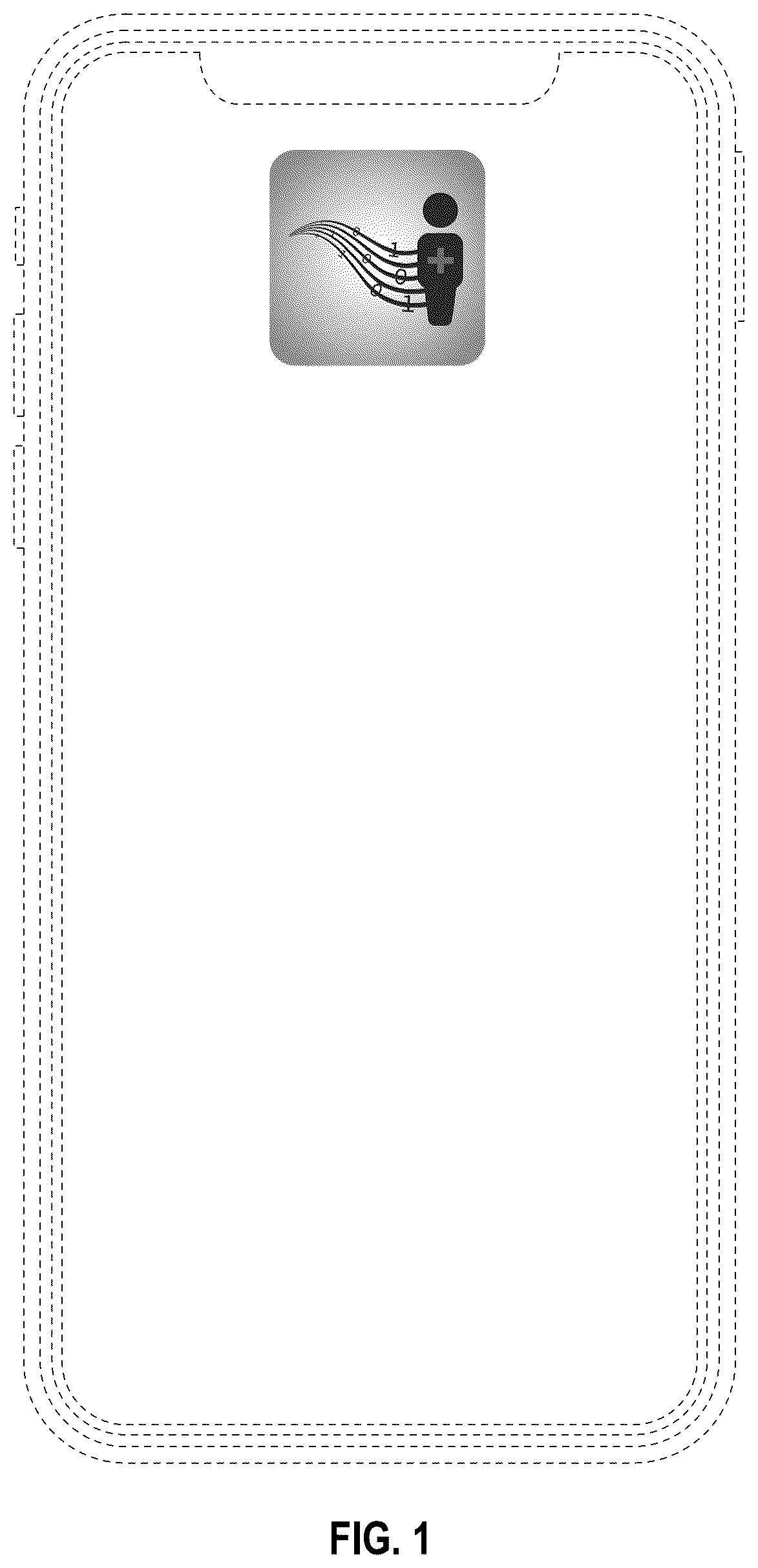 Patent USD1043708 Figure 1 – Display screen with graphical icon