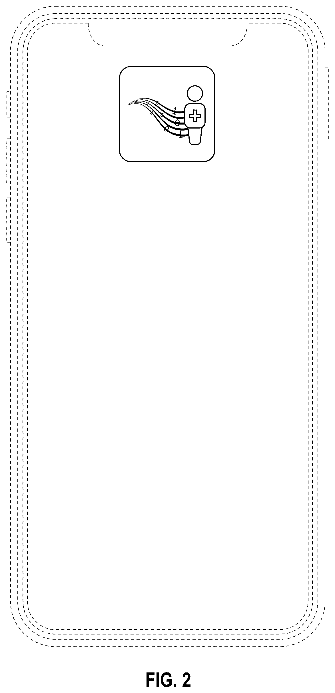Patent USD1043708 Figure 2 – Display screen with graphical icon