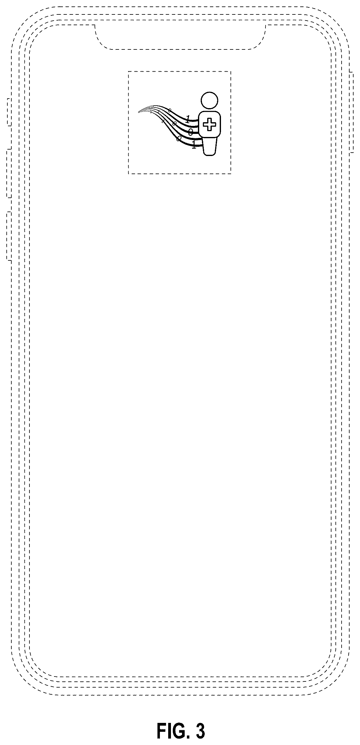 Patent USD1043708 Figure 3 – Display screen with graphical icon