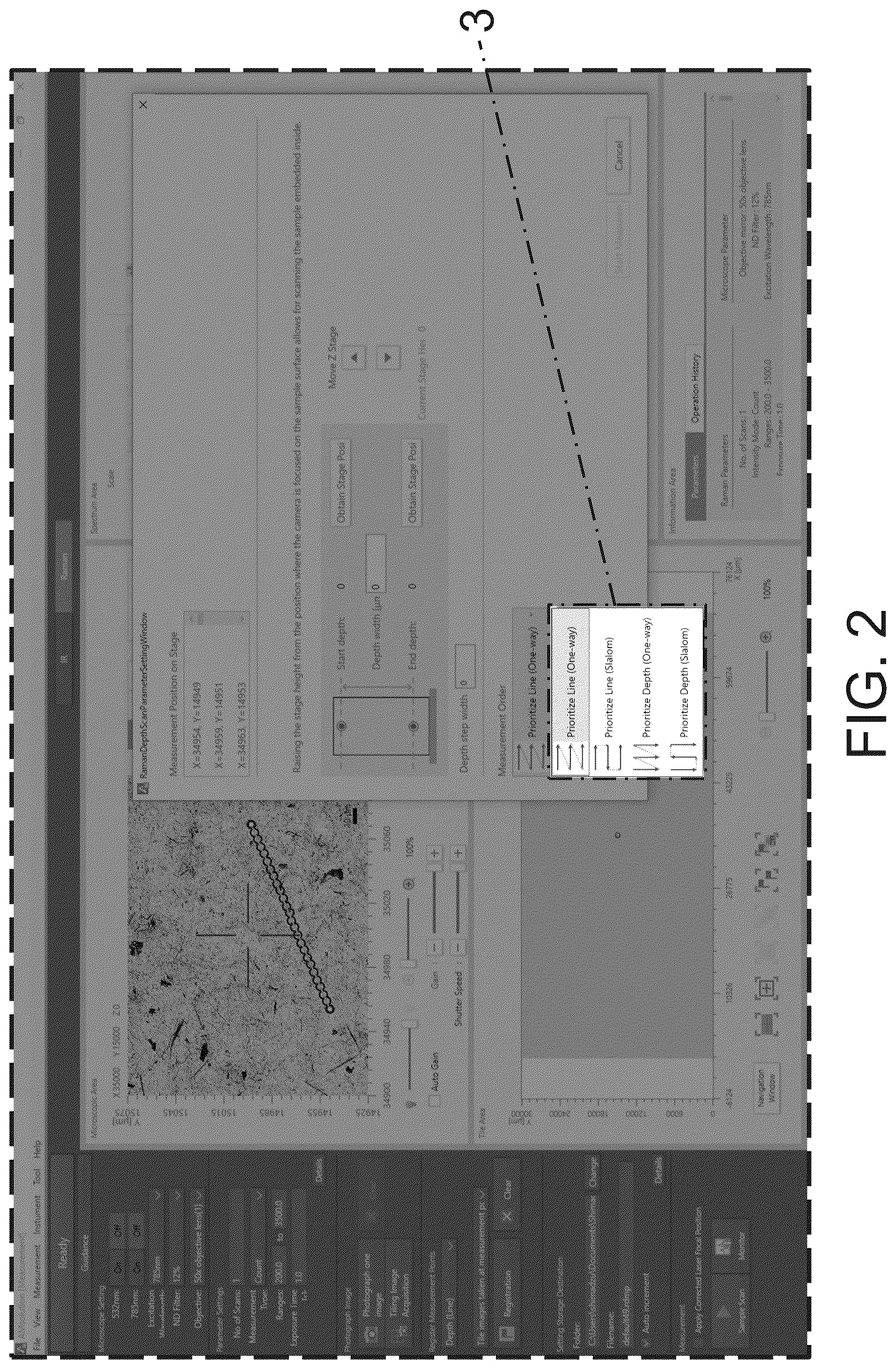 Patent USD1043713 Figure 2 – Display screen or portion thereof with graphical user interface of raman microscope