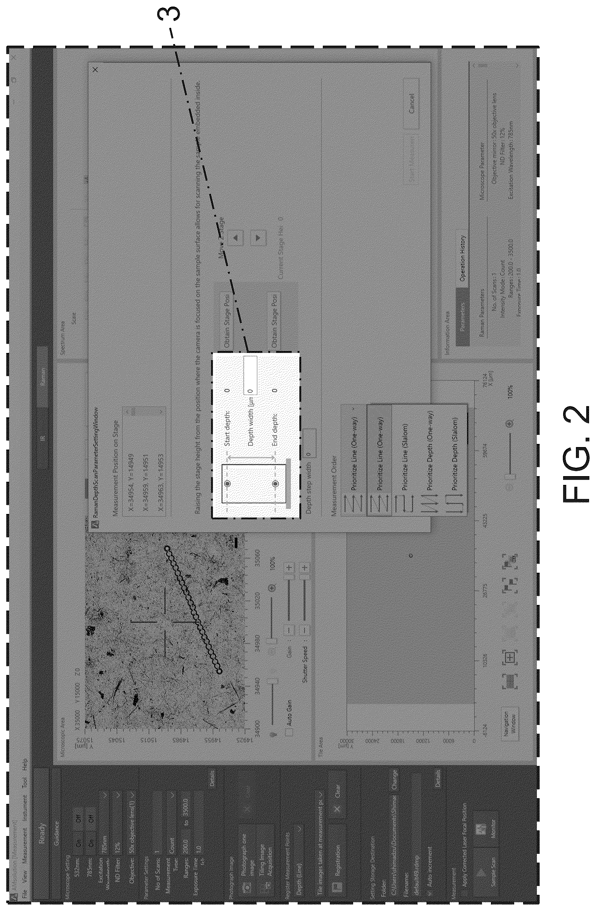 Patent USD1043714 Figure 2 – Display screen or portion thereof with graphical user interface of raman microscope