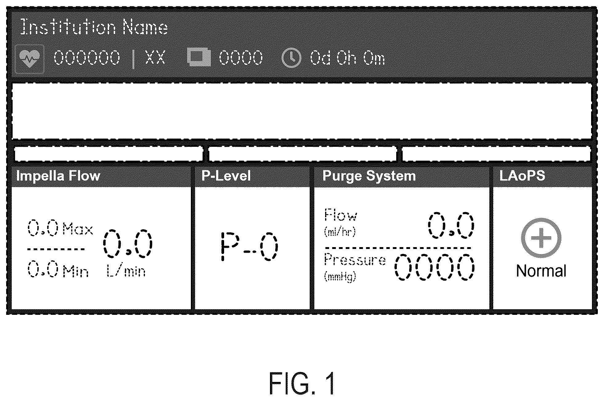 Patent USD1043730 Figure 1 – Display panel or portion thereof with graphical user interface