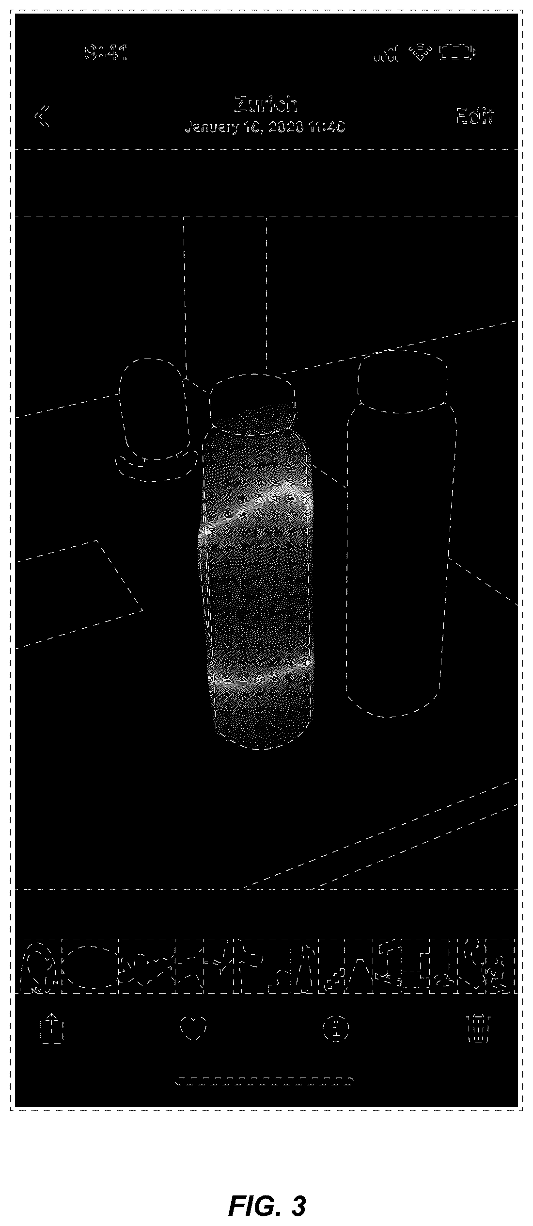 Patent USD1043744 Figure 3 – Display screen or portion thereof with animated graphical user interface