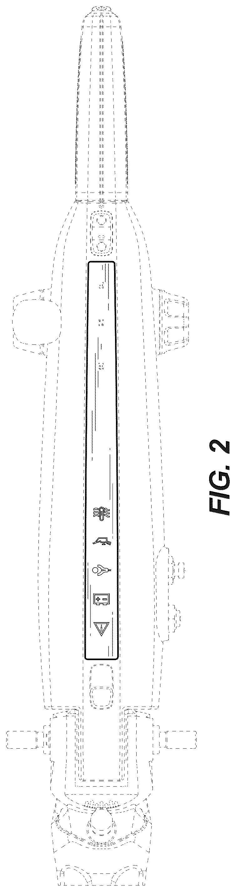 Patent USD1043754 Figure 2 – Outboard motor tiller