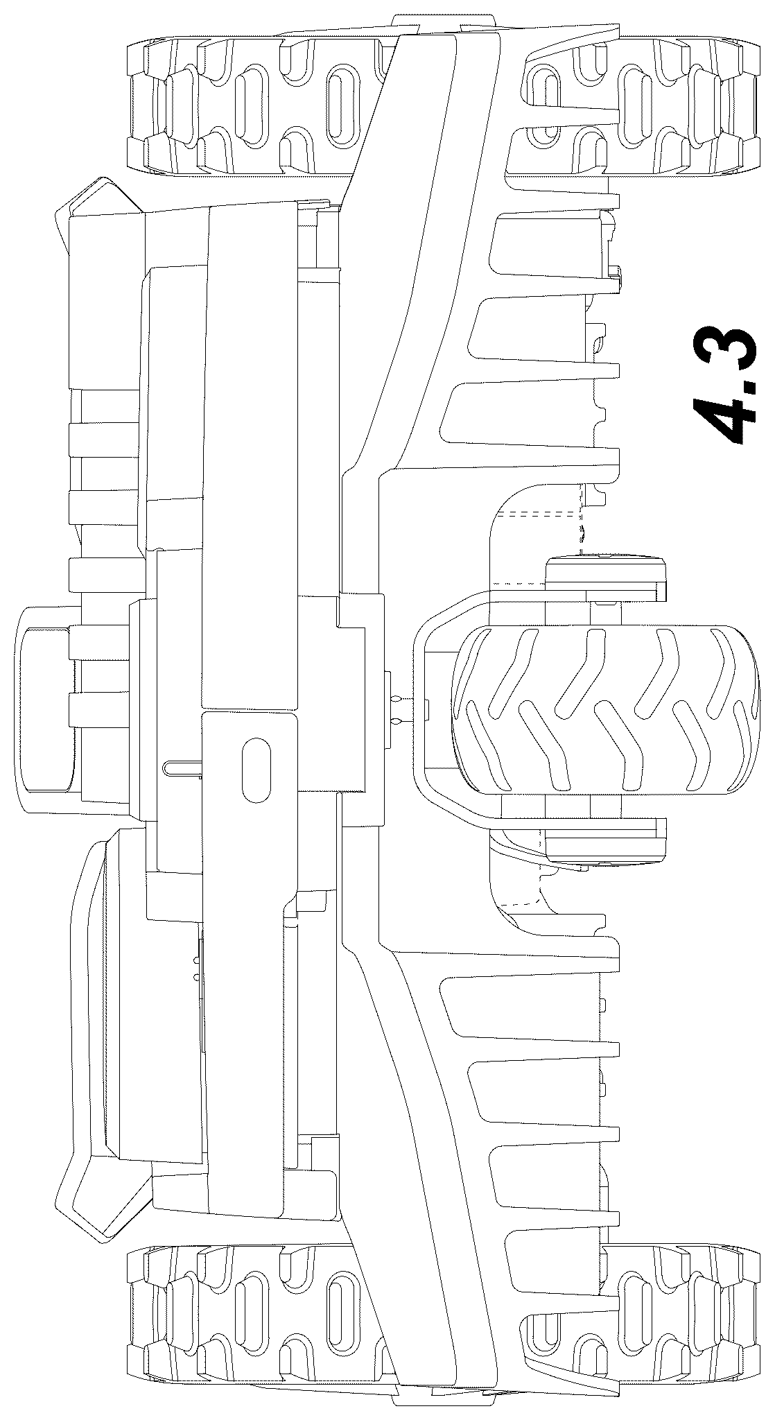 Patent USD1043761 Figure 3 – Robotic lawn mower