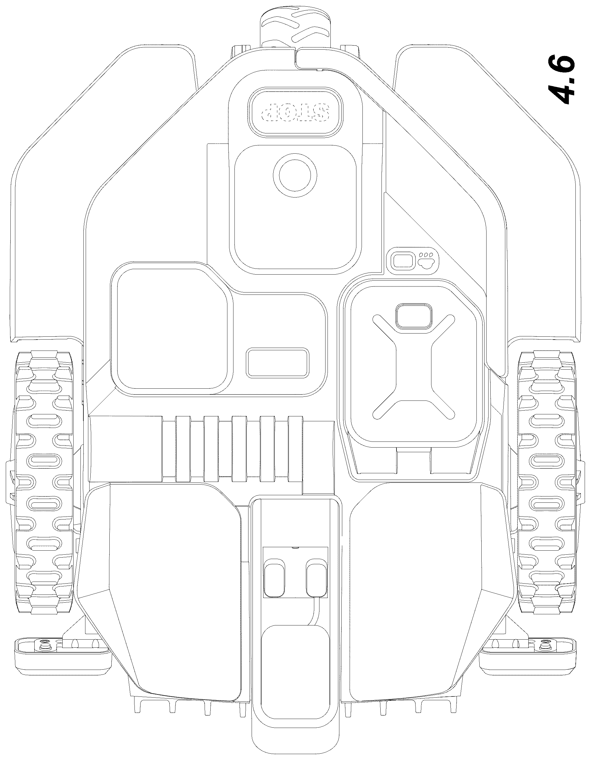 Patent USD1043761 Figure 6 – Robotic lawn mower