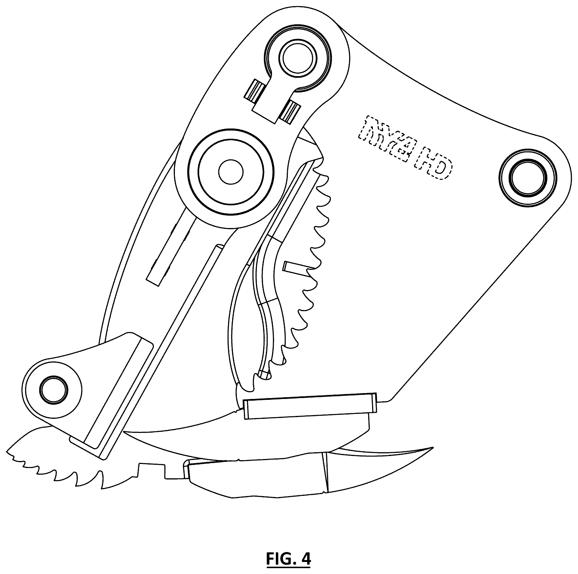 Patent USD1043763 Figure 4 – Stump harvester