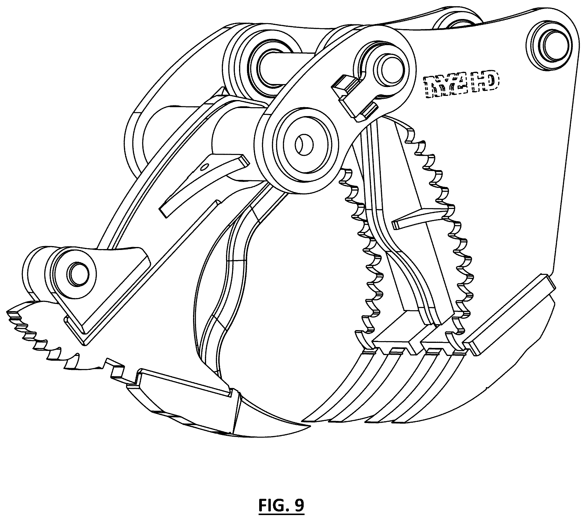 Patent USD1043763 Figure 9 – Stump harvester
