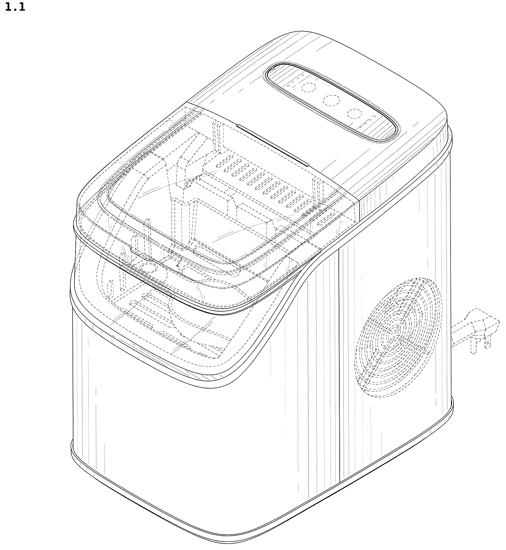 Patent USD1043766 — Ice maker — Figure 1
