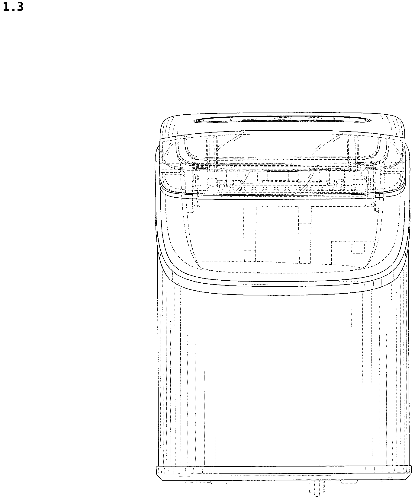 Patent USD1043766 Figure 3 – Ice maker
