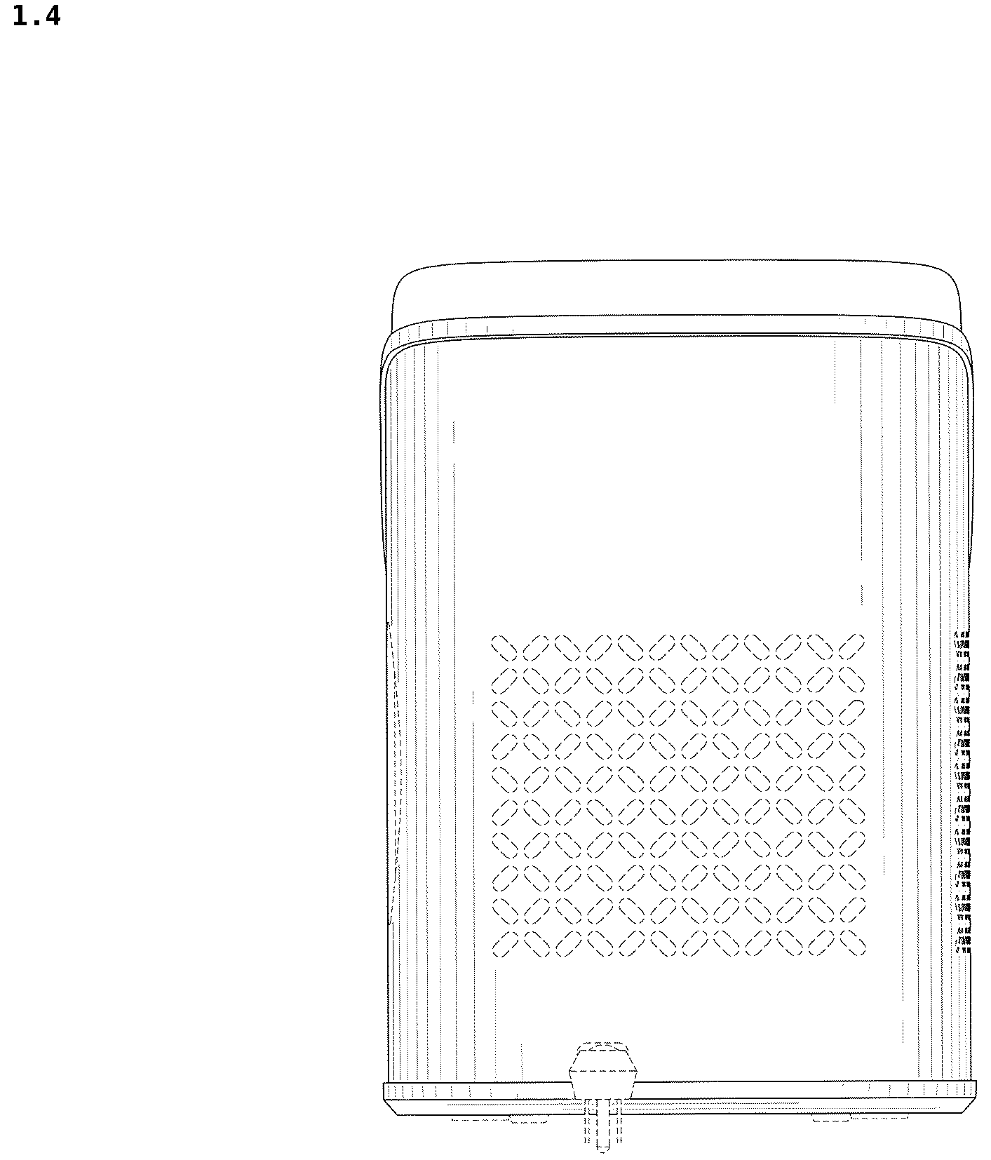 Patent USD1043766 Figure 4 – Ice maker