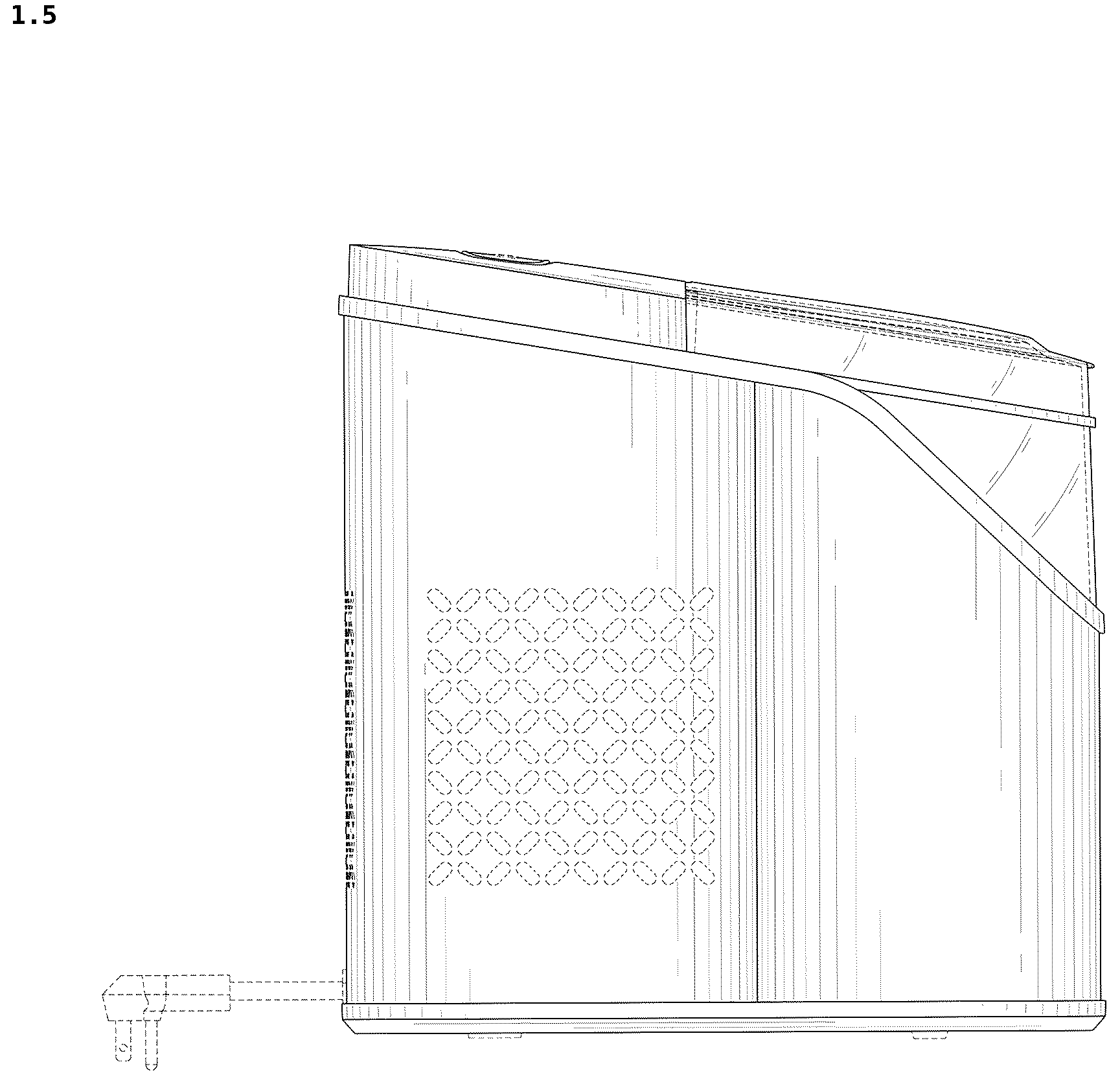 Patent USD1043766 Figure 5 – Ice maker