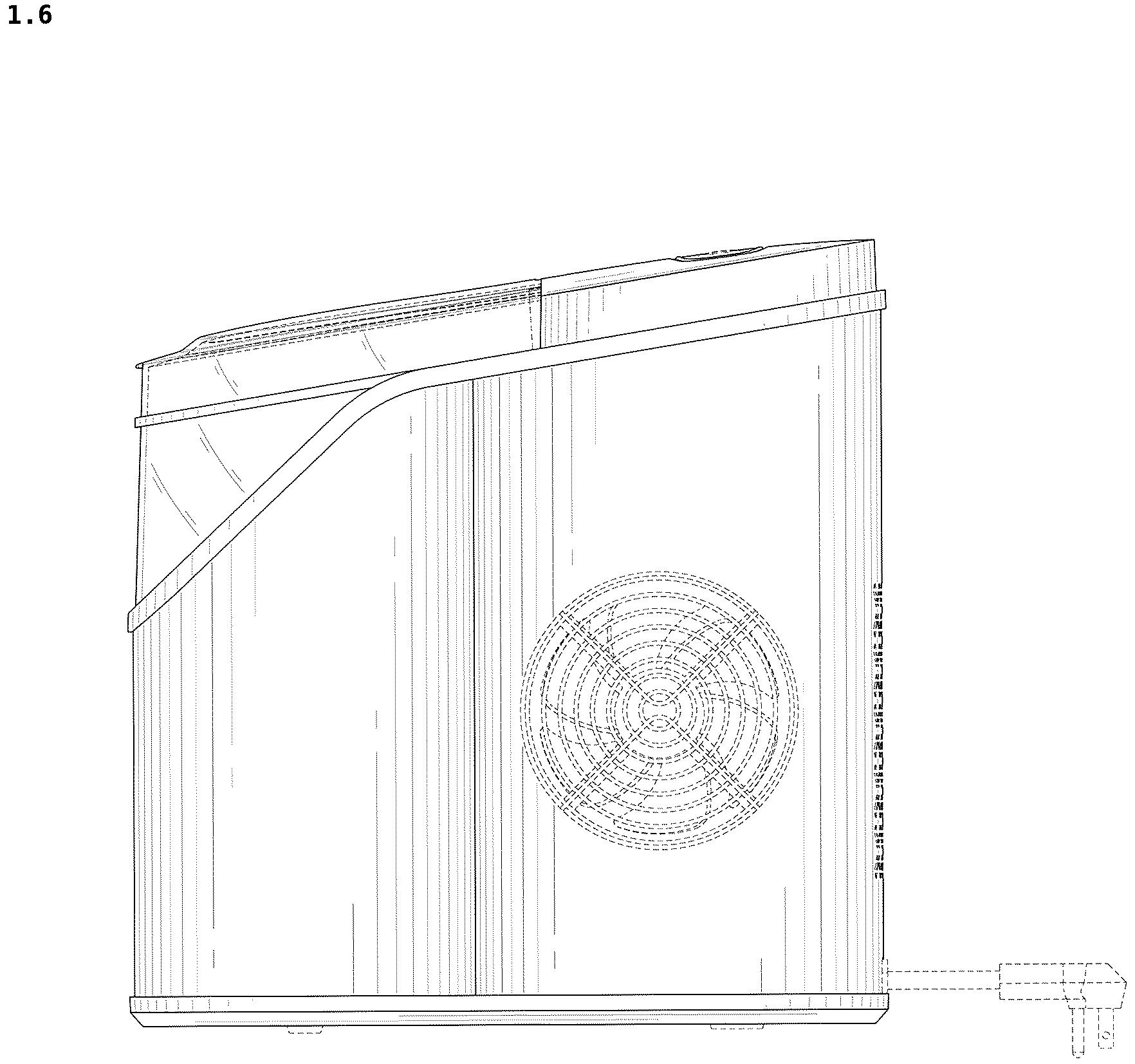 Patent USD1043766 Figure 6 – Ice maker