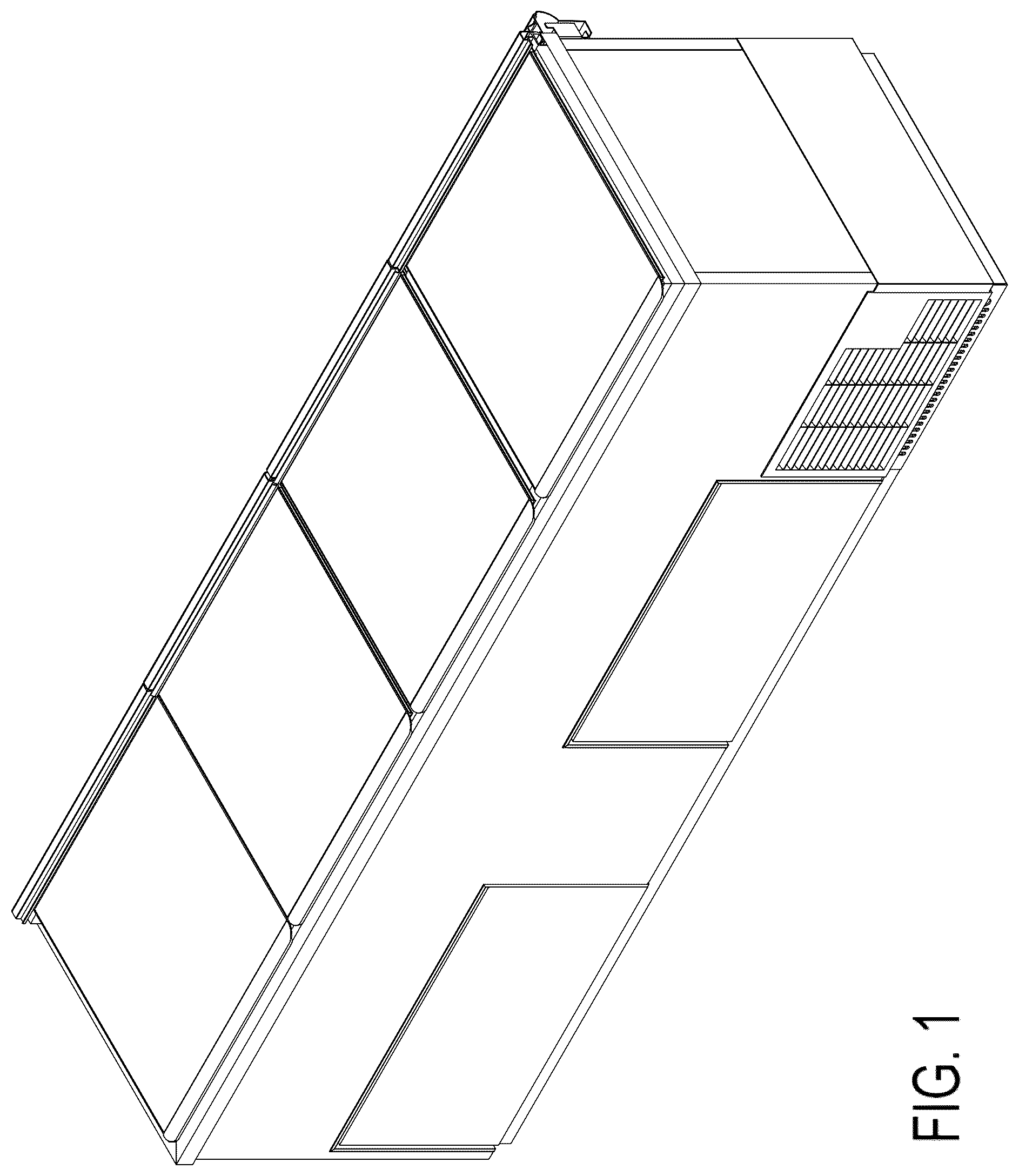Patent USD1043768 Figure 1 – Refrigerated showcase