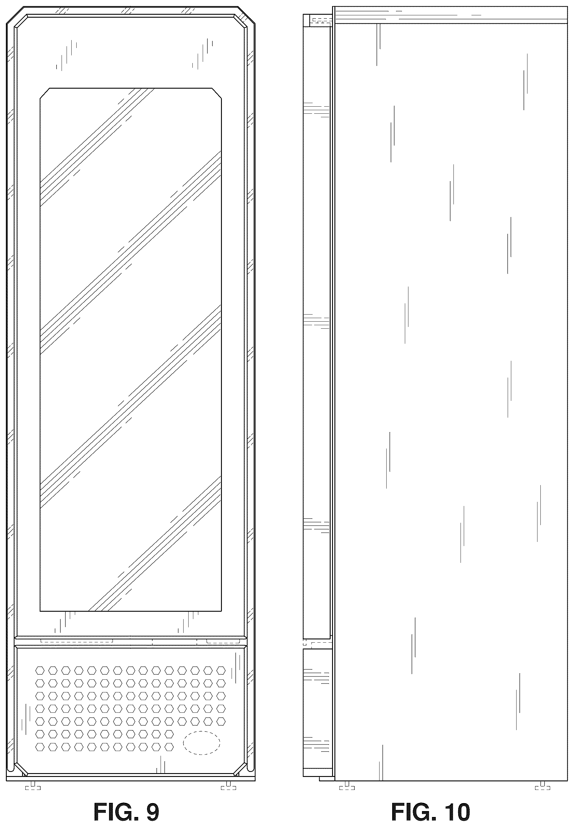 Patent USD1043769 Figure 6 – Beveled edge cooler cabinet design
