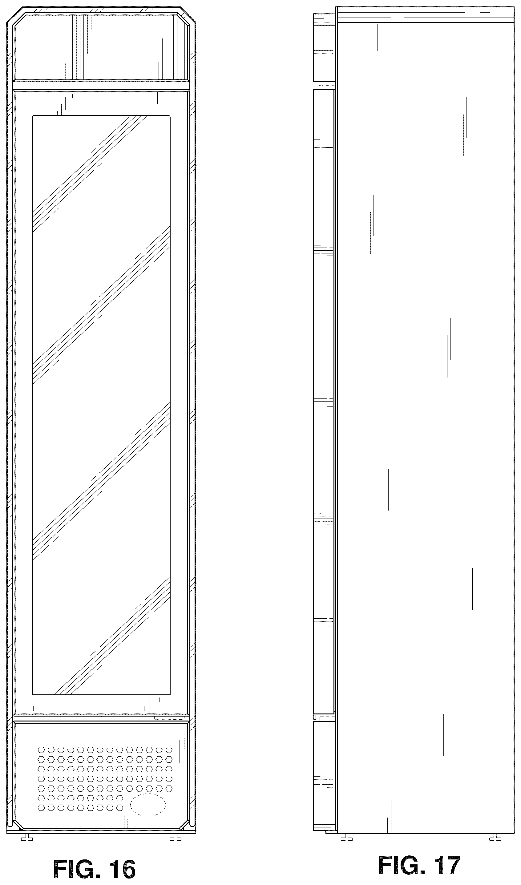 Patent USD1043769 Figure 10 – Beveled edge cooler cabinet design