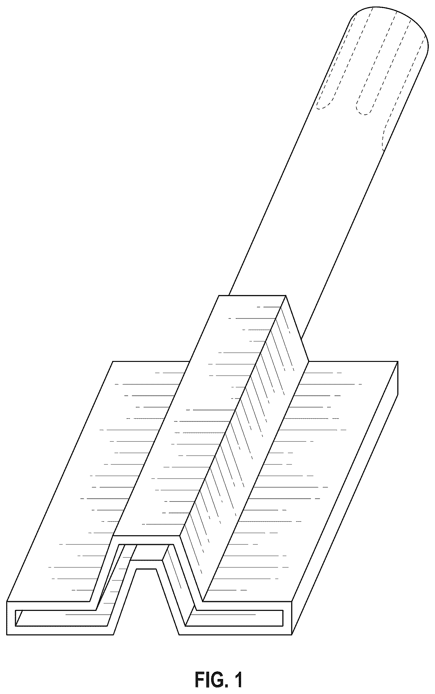 Patent USD1043777 Figure 1 – Post driving bit for a hammer drill