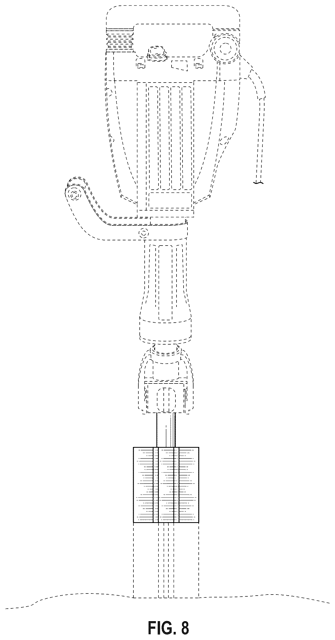 Patent USD1043777 Figure 7 – Post driving bit for a hammer drill