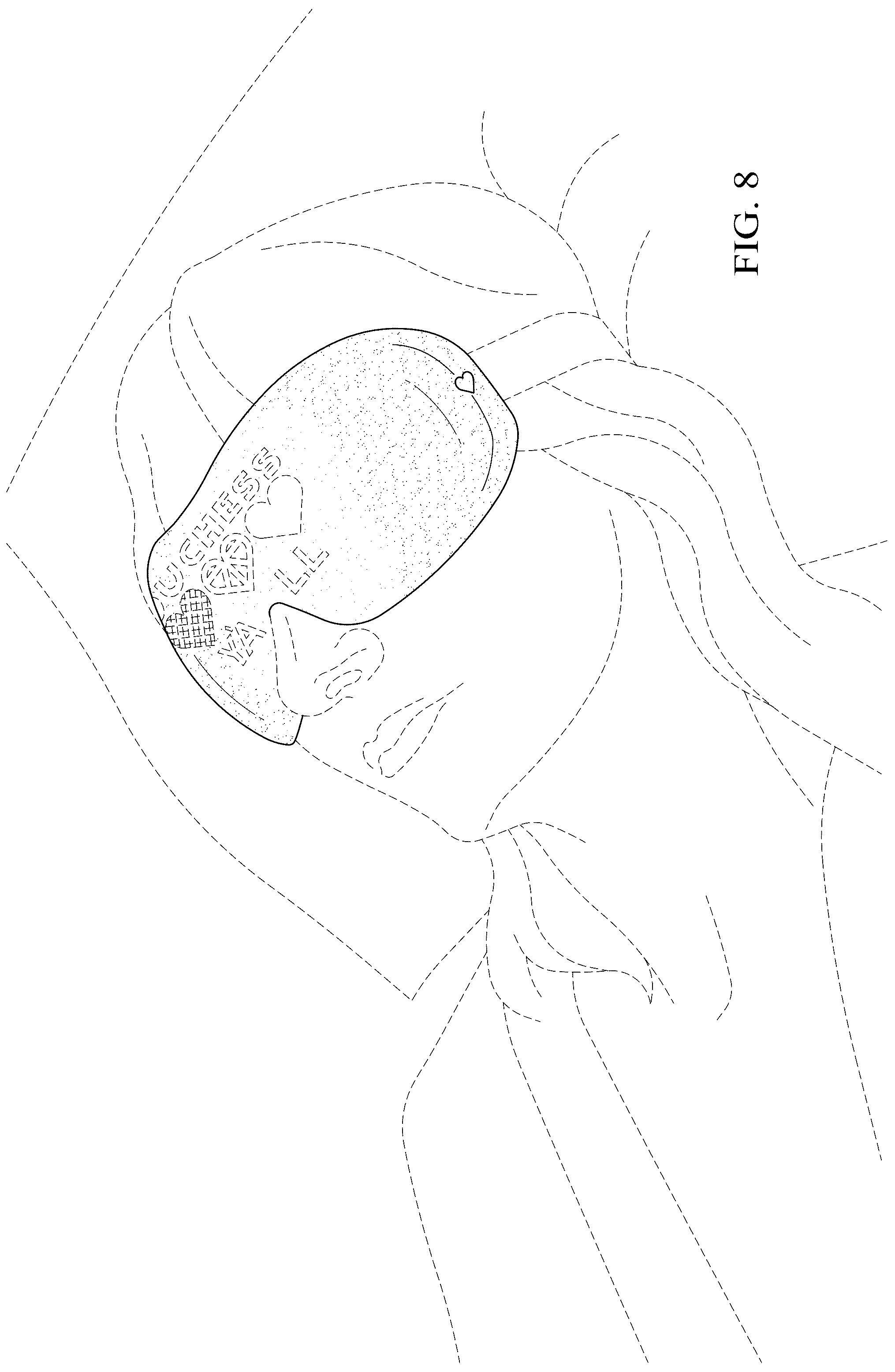 Patent USD1043798 Figure 6 – Eyelash and eyebrow protector