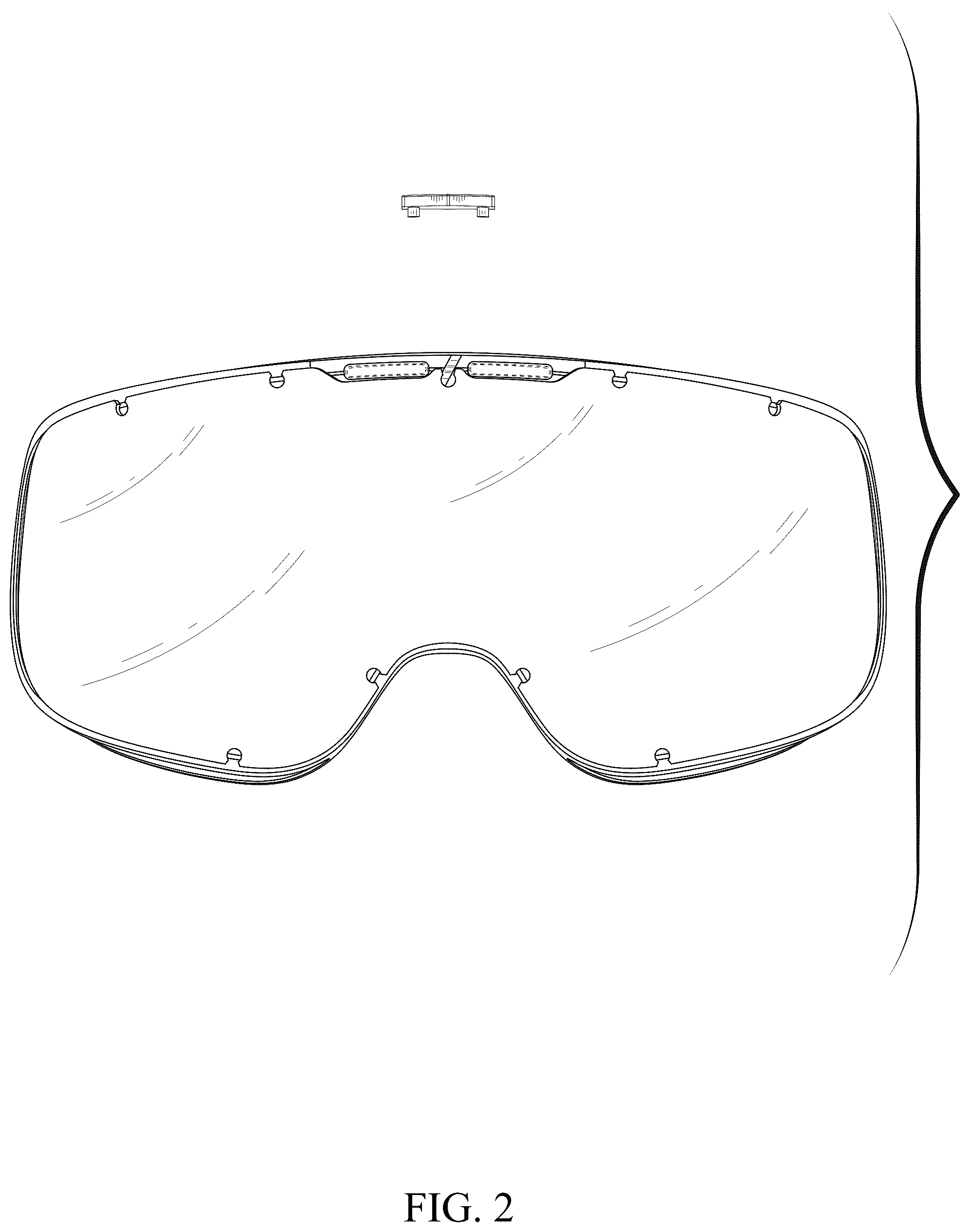Patent USD1043800 Figure 2 – Goggles