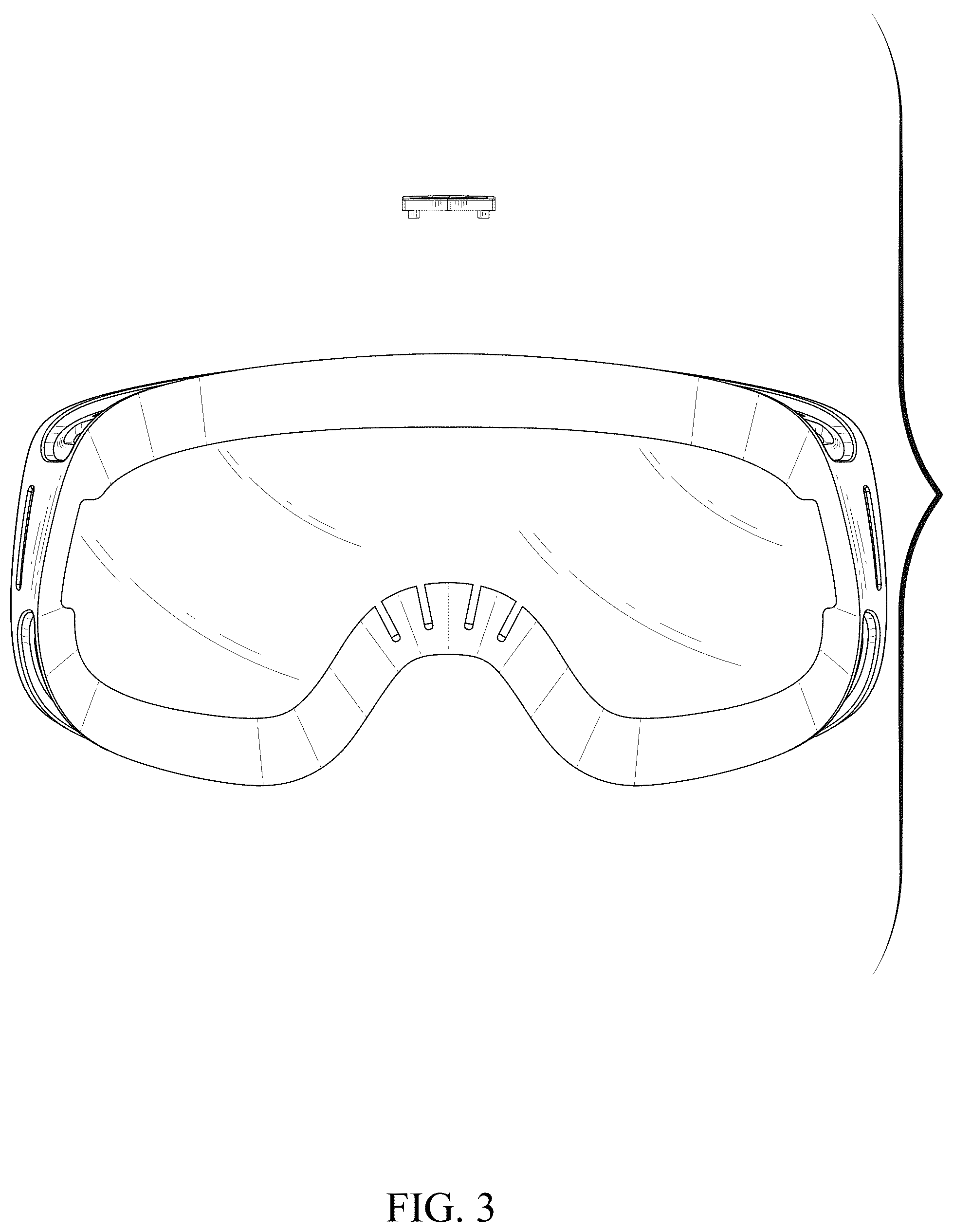 Patent USD1043800 Figure 3 – Goggles