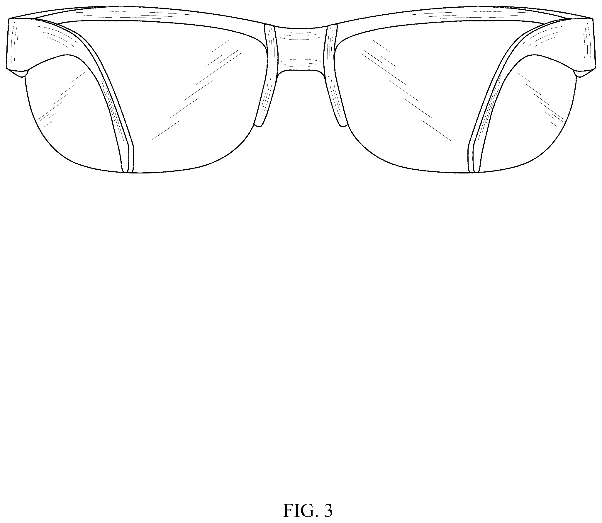 Patent USD1043802 Figure 3 – Sunglasses
