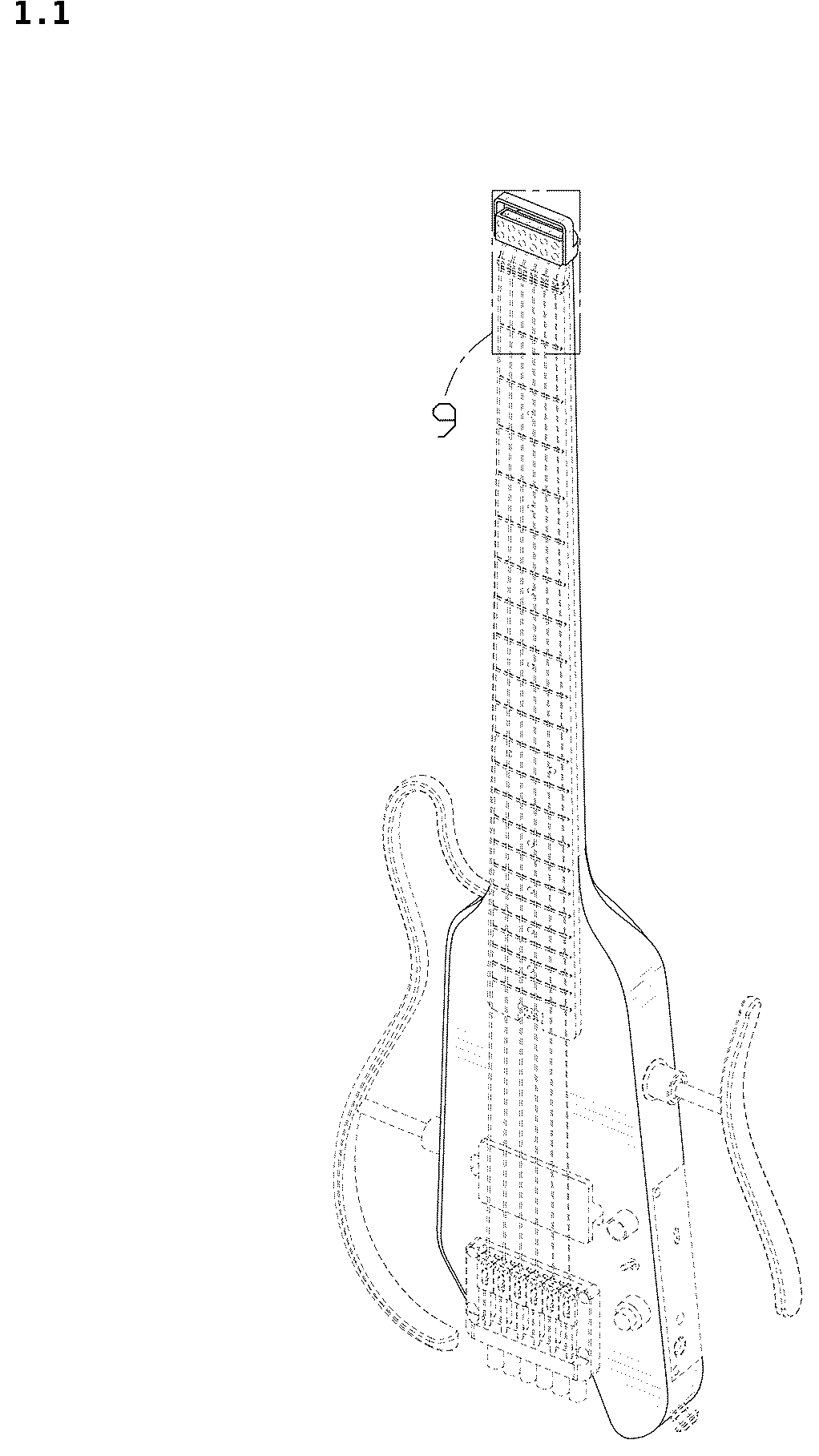 Patent USD1043806 Figure 1 – Guitar