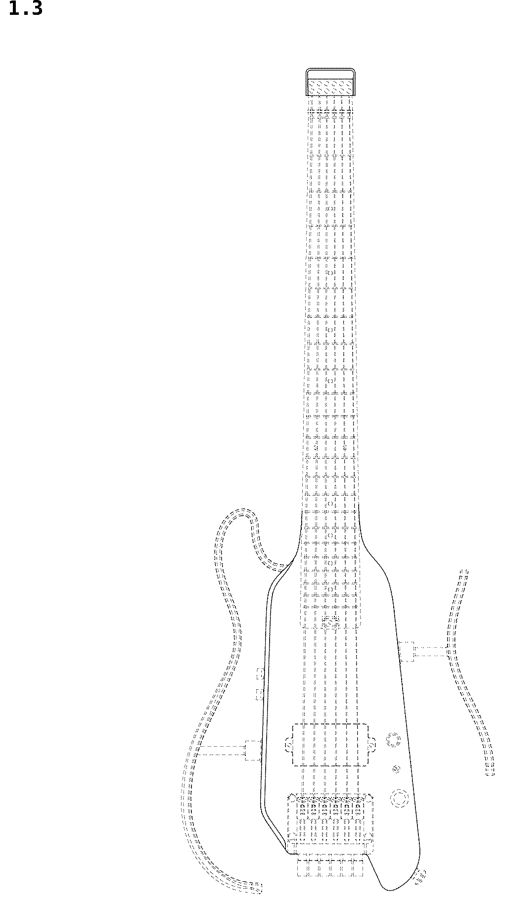 Patent USD1043806 Figure 3 – Guitar