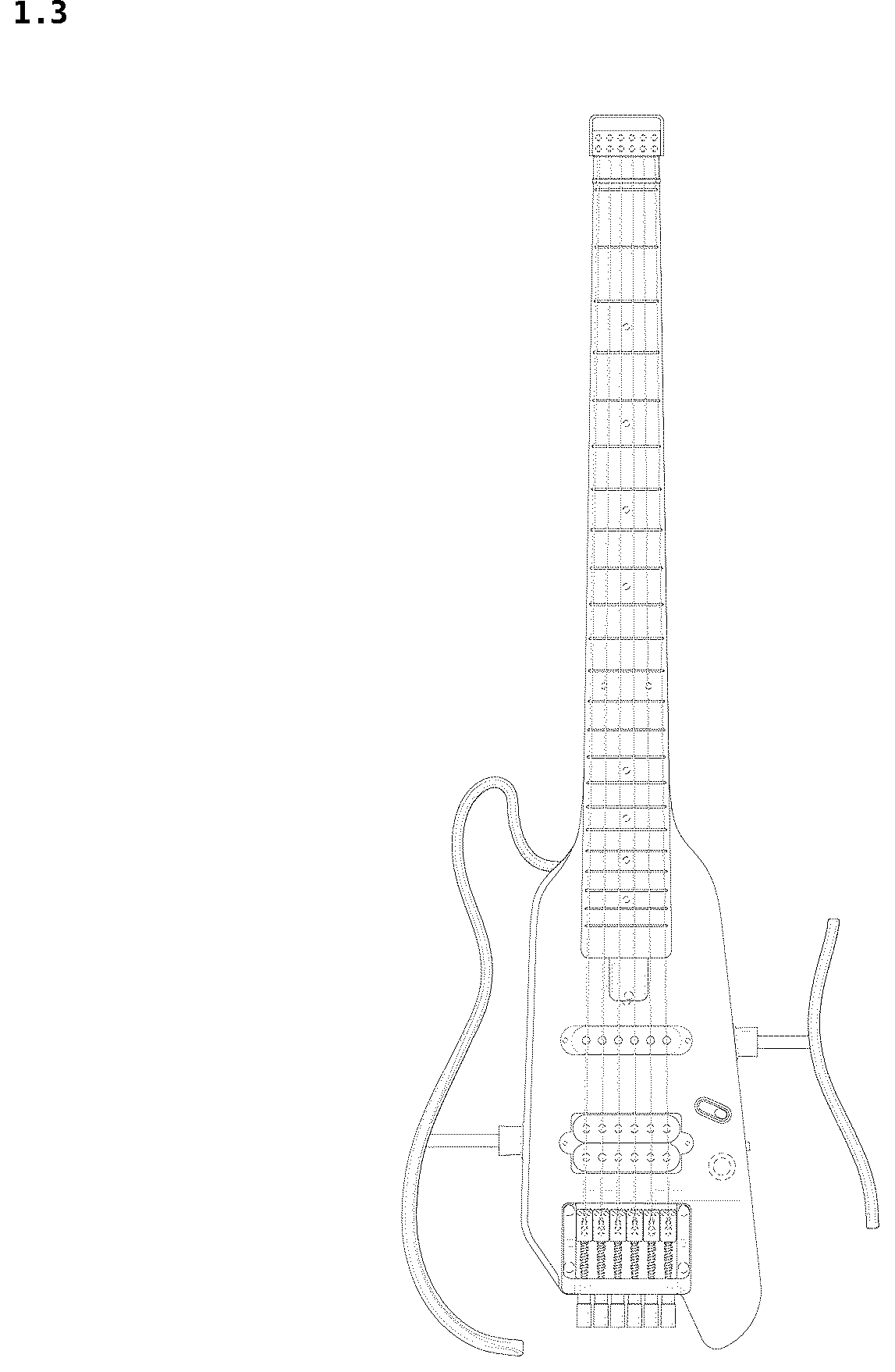 Patent USD1043807 Figure 3 – Guitar