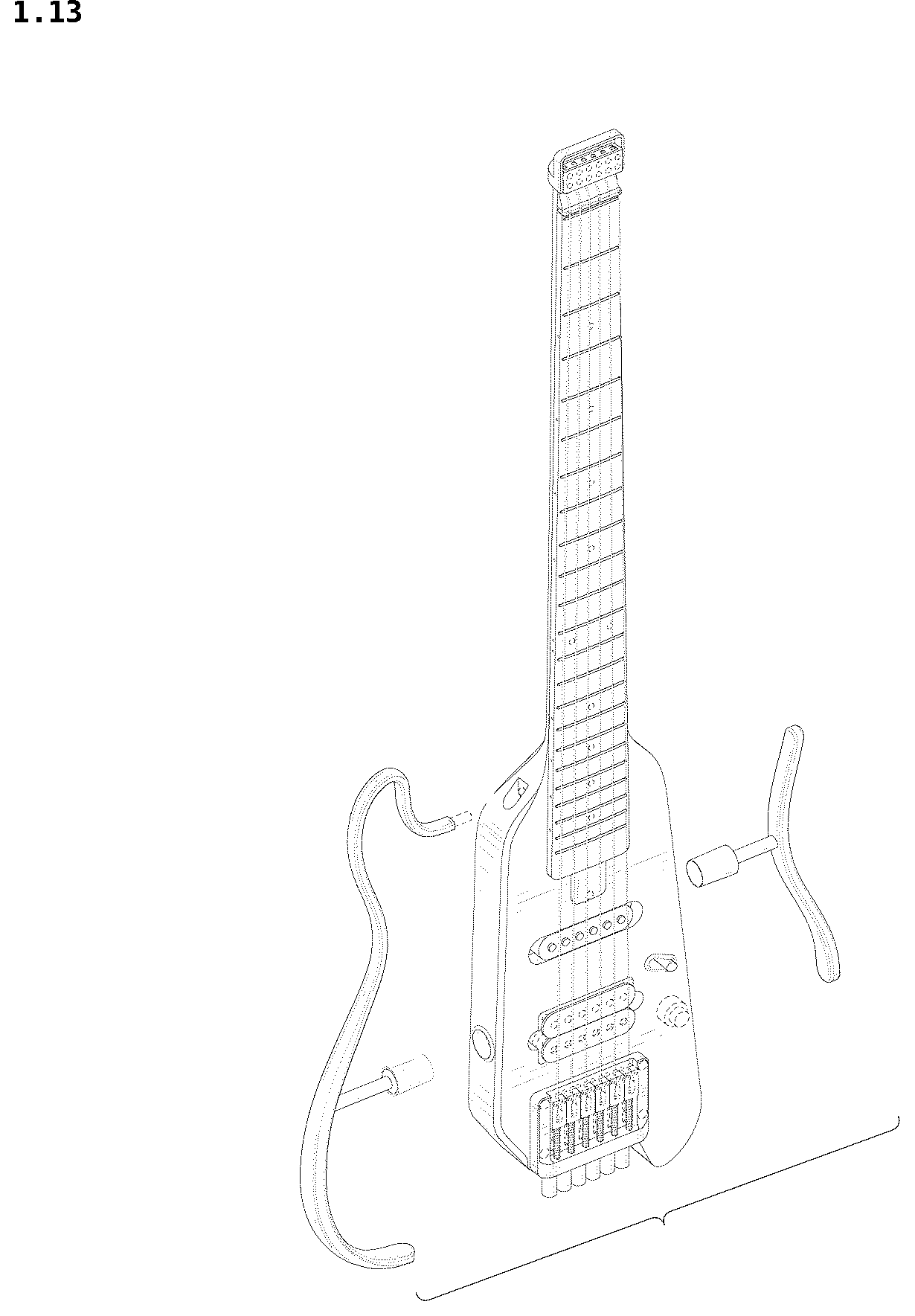 Patent USD1043807 Figure 13 – Guitar