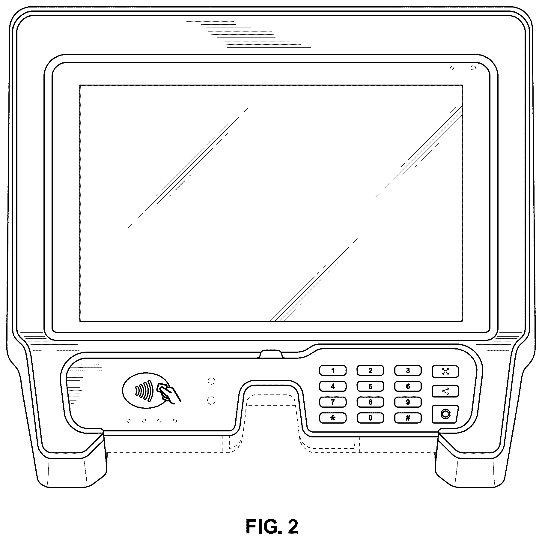 Patent USD1043808 Figure 2 – Payment terminal for fuel dispenser