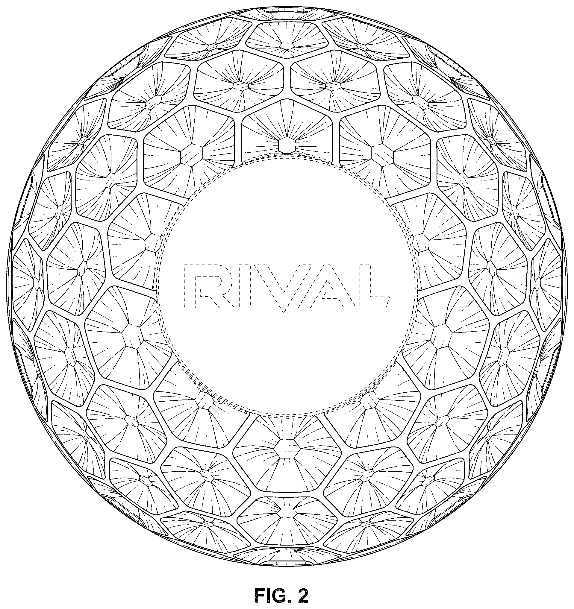 Patent USD1043833 Figure 2 – Ball projectile