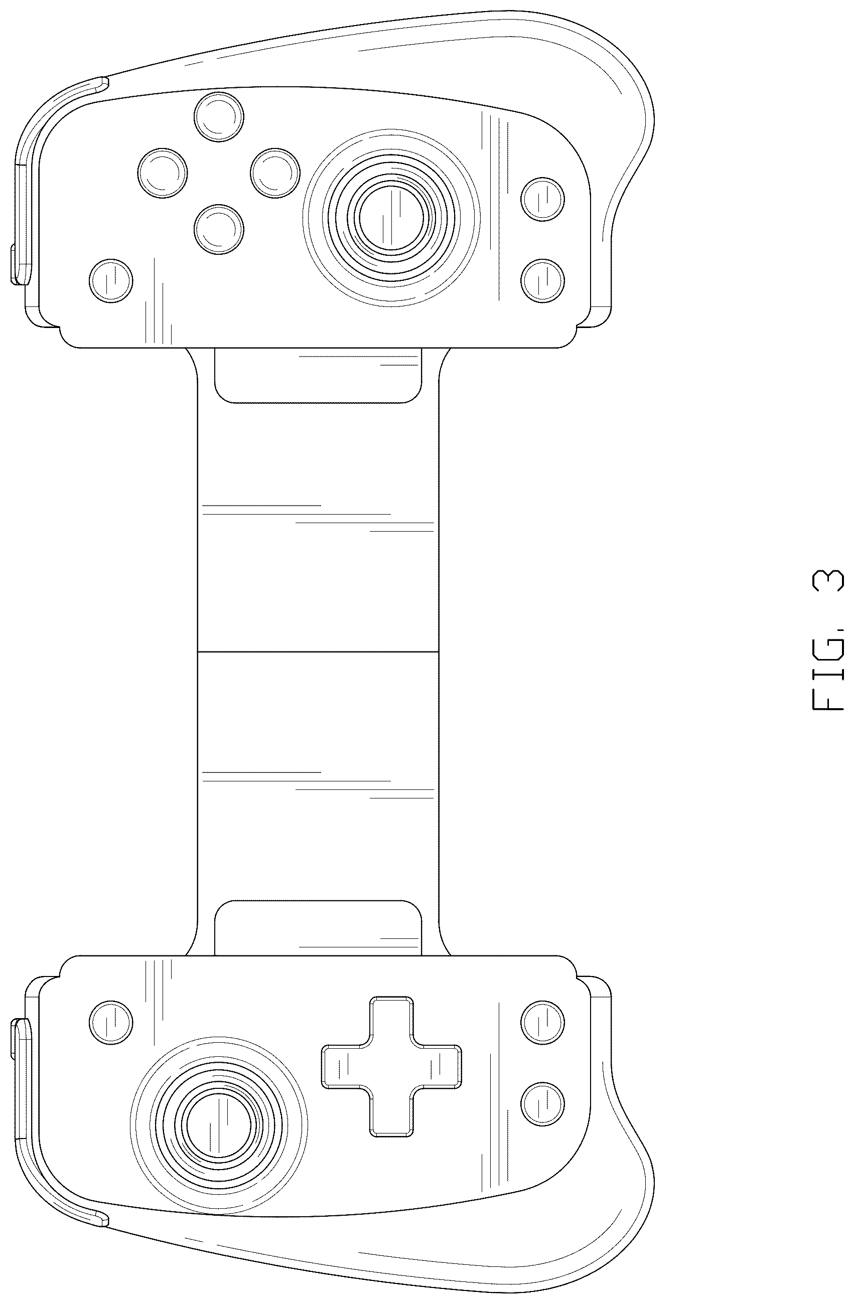 Patent USD1043835 Figure 3 – Game control pad