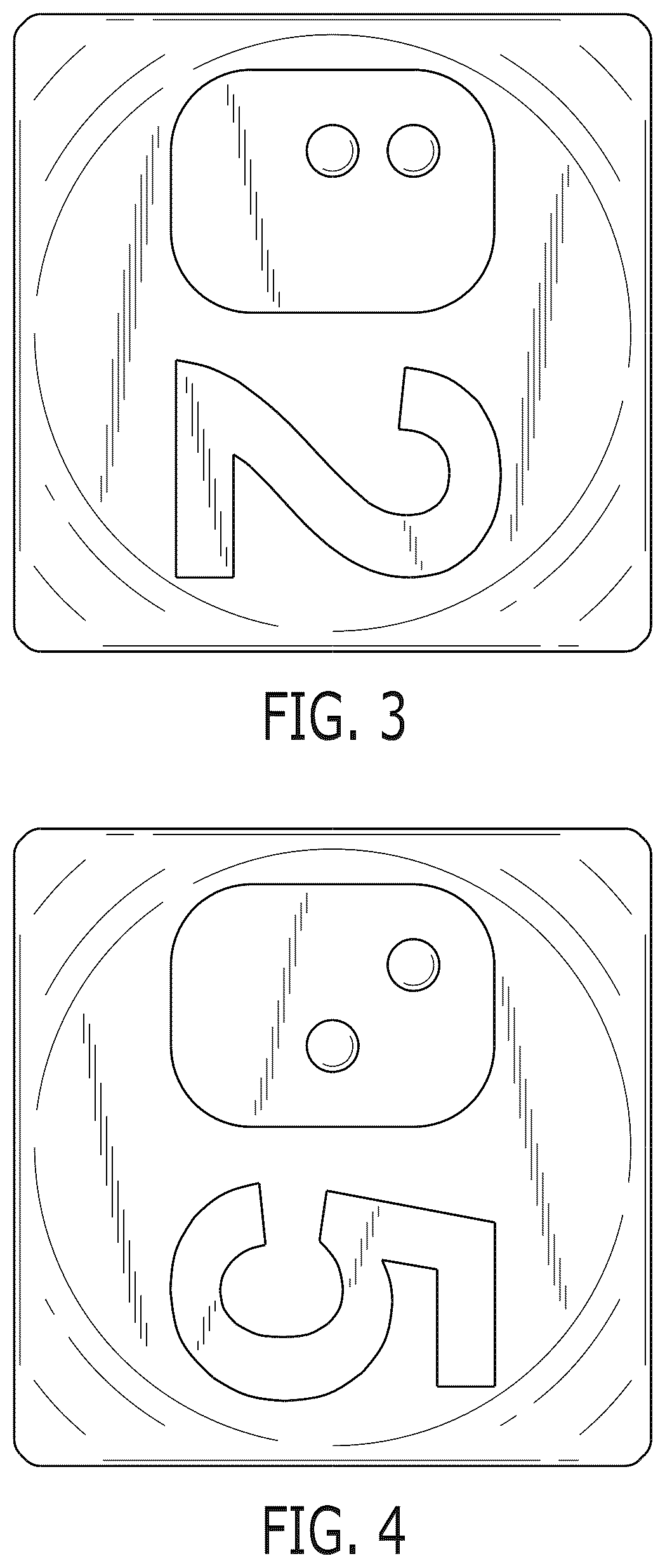 Patent USD1043839 Figure 2 – Die with braille