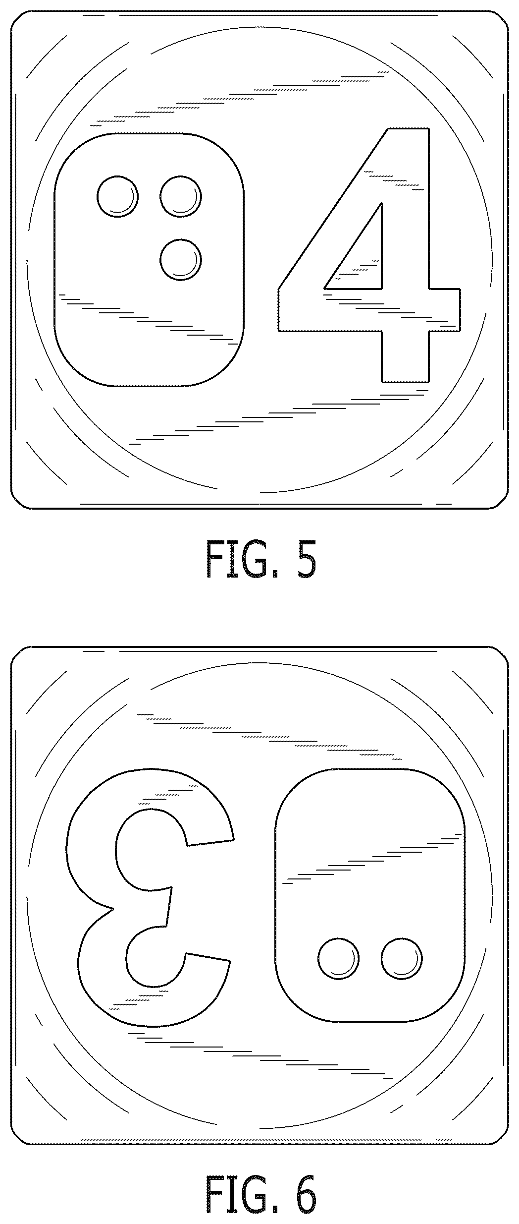 Patent USD1043839 Figure 3 – Die with braille