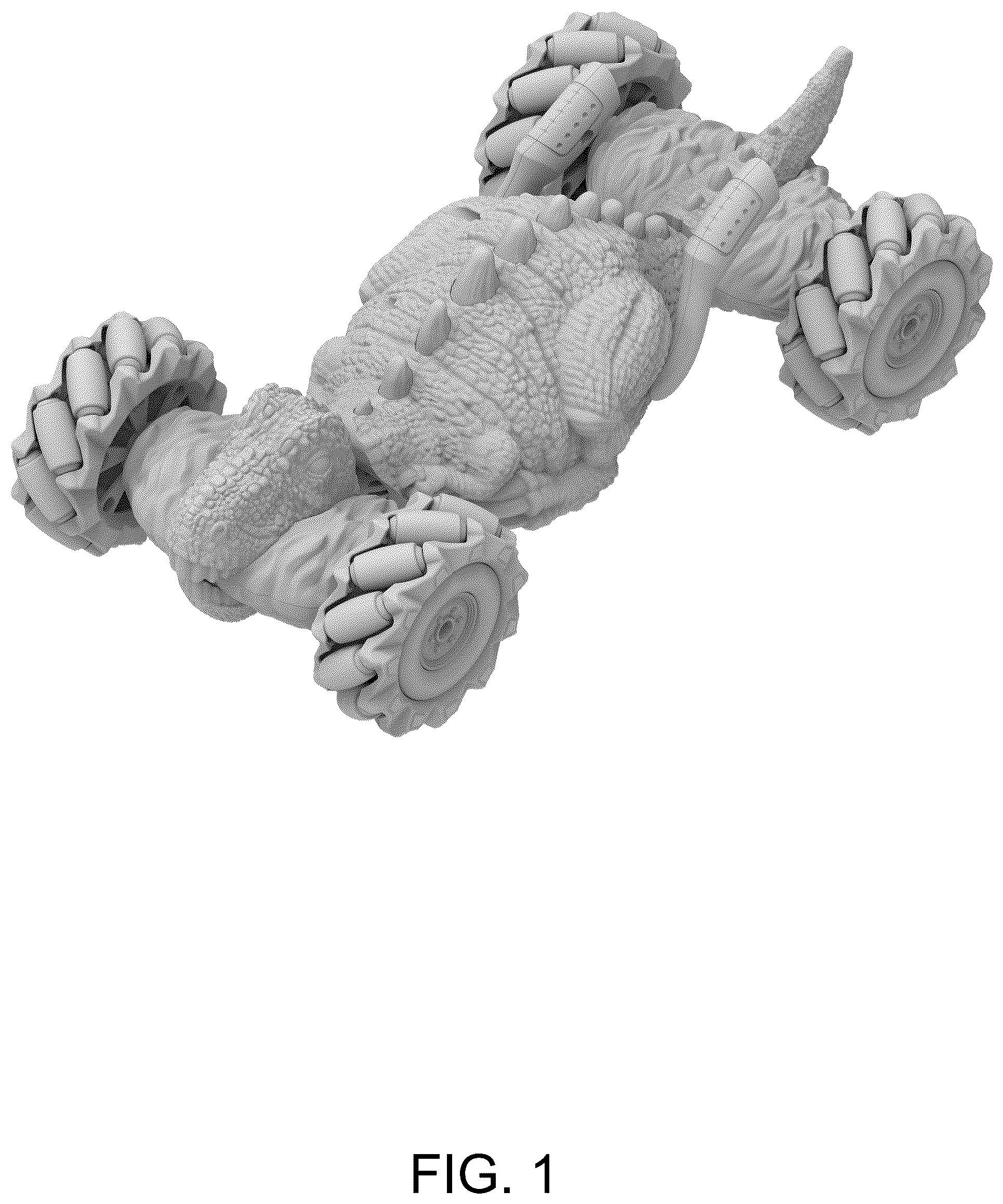 Patent USD1043858 Figure 1 – Dinosaur toy car