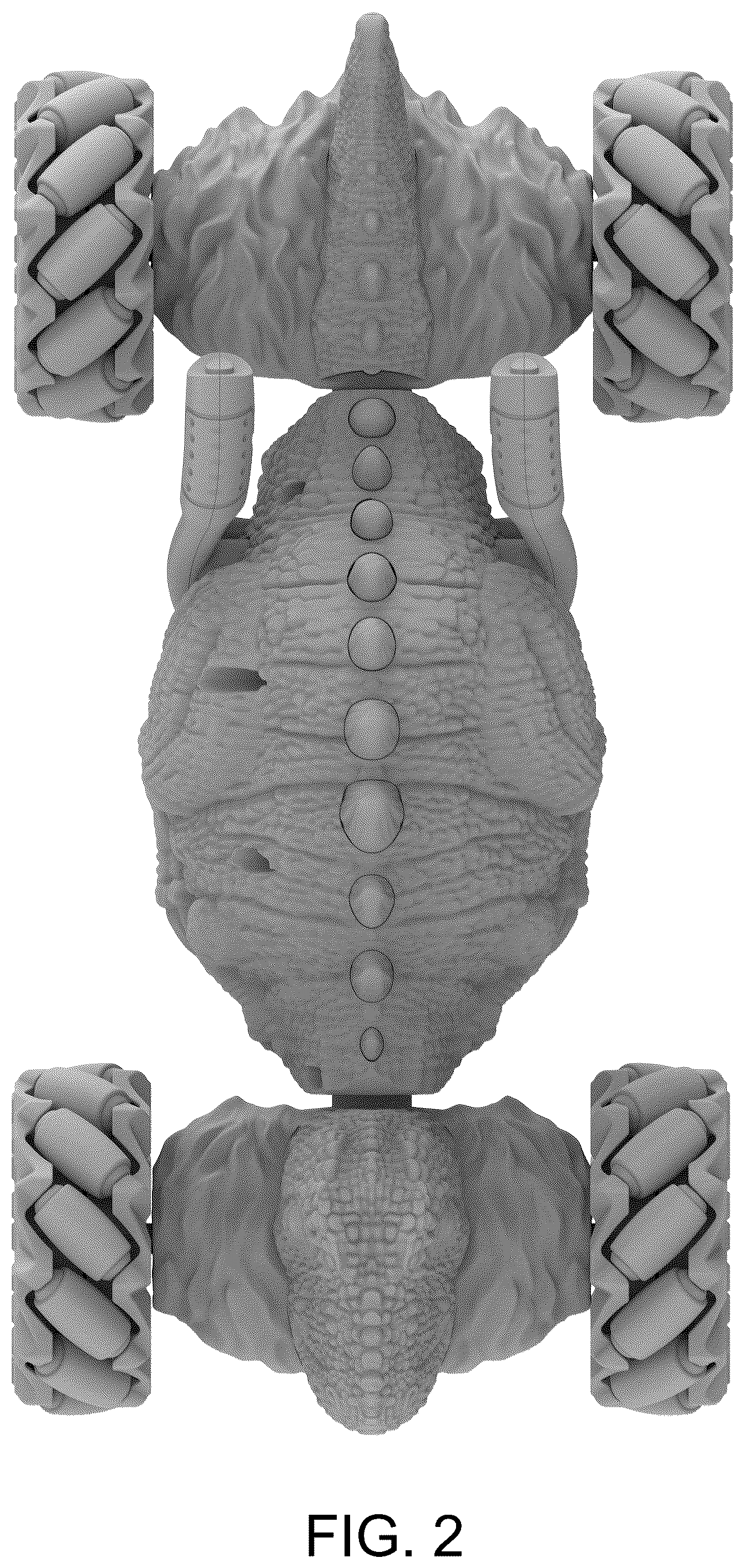 Patent USD1043858 Figure 2 – Dinosaur toy car
