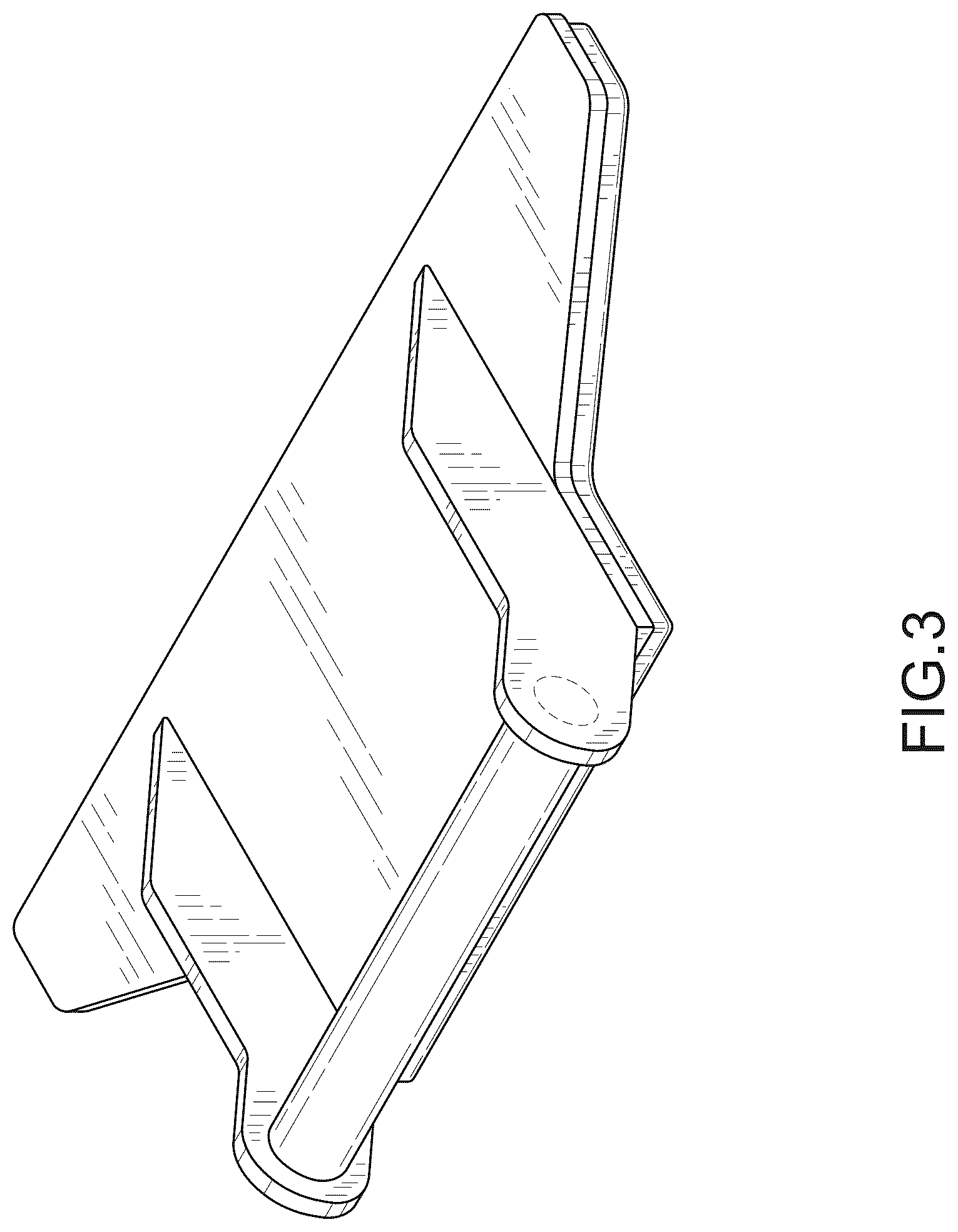 Patent USD1043873 Figure 3 – Foot support for weightlifting bench