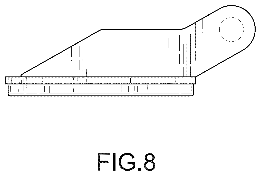 Patent USD1043873 Figure 8 – Foot support for weightlifting bench
