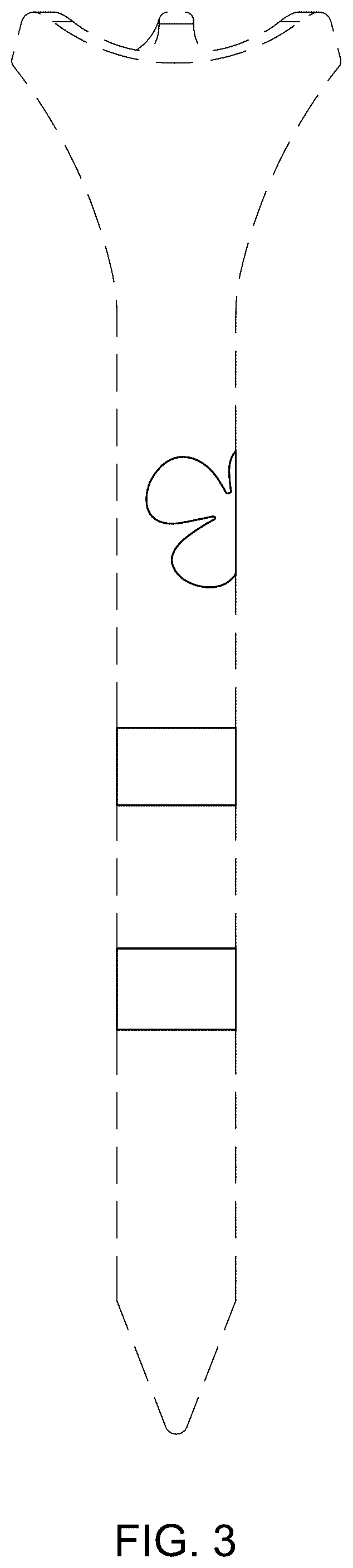 Patent USD1043875 Figure 3 – Clover and two stripes golf tee