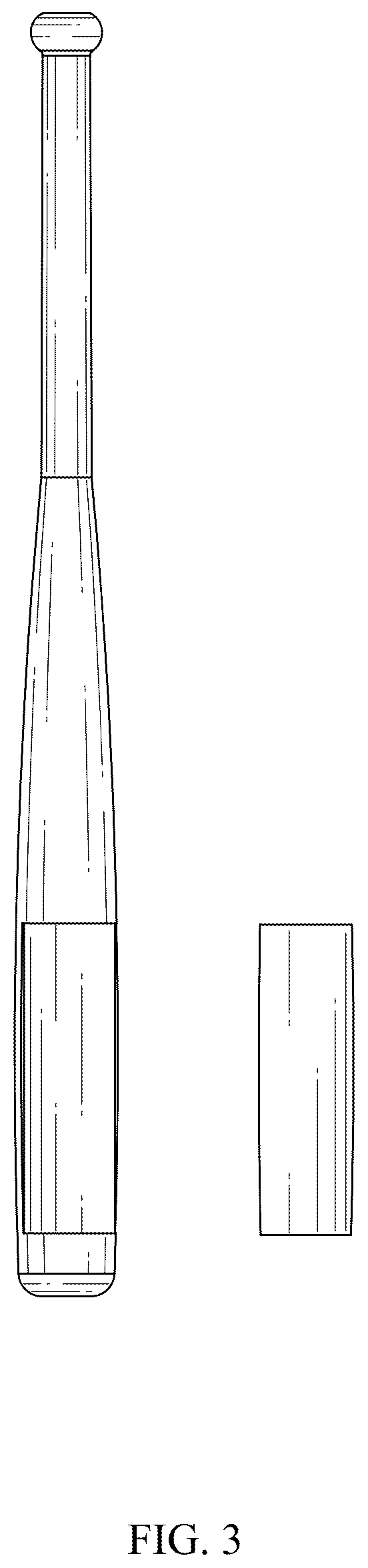 Patent USD1043876 Figure 3 – Ball bat display