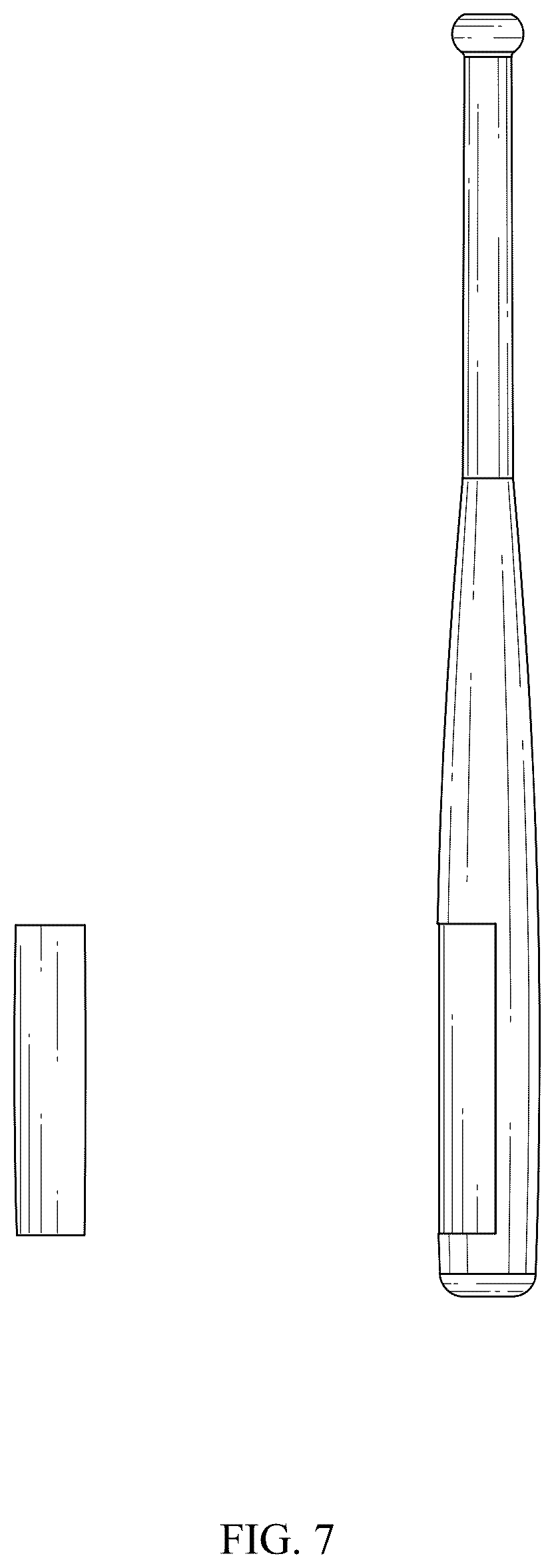 Patent USD1043876 Figure 7 – Ball bat display